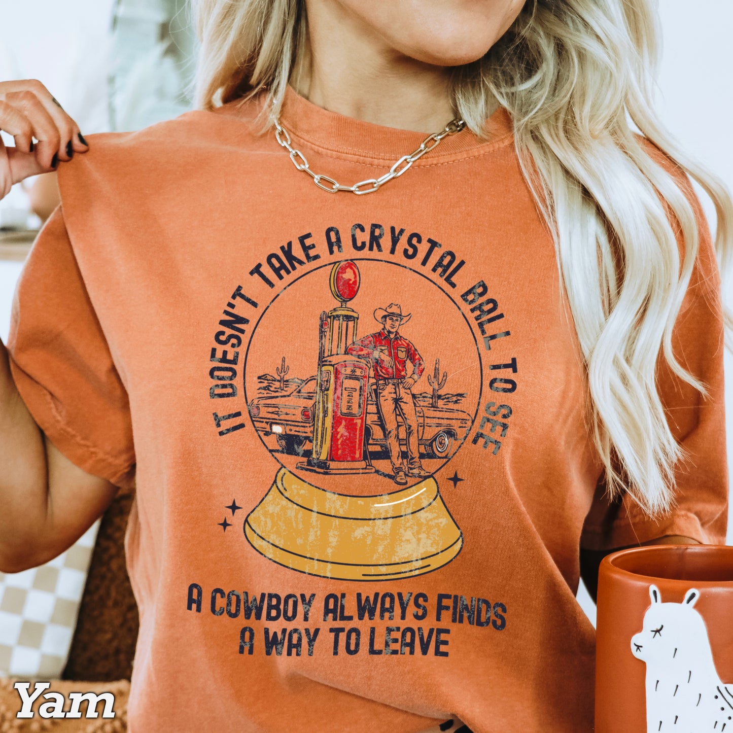 A Cowboy Finds A Way To Leave Western Comfort Color Graphic Tee