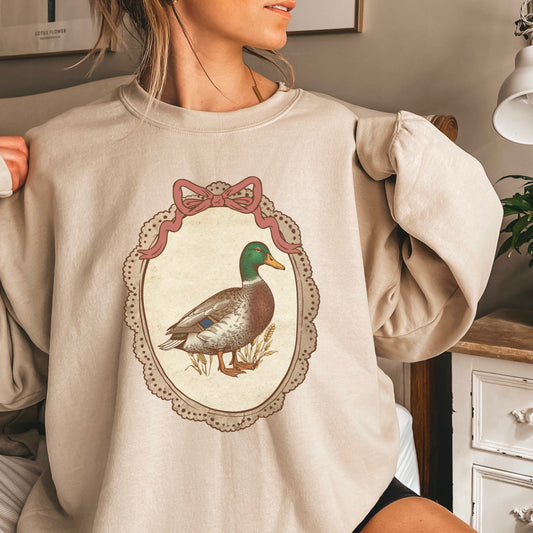 Vintage Framed Mallard Duck Crewneck Sweatshirt