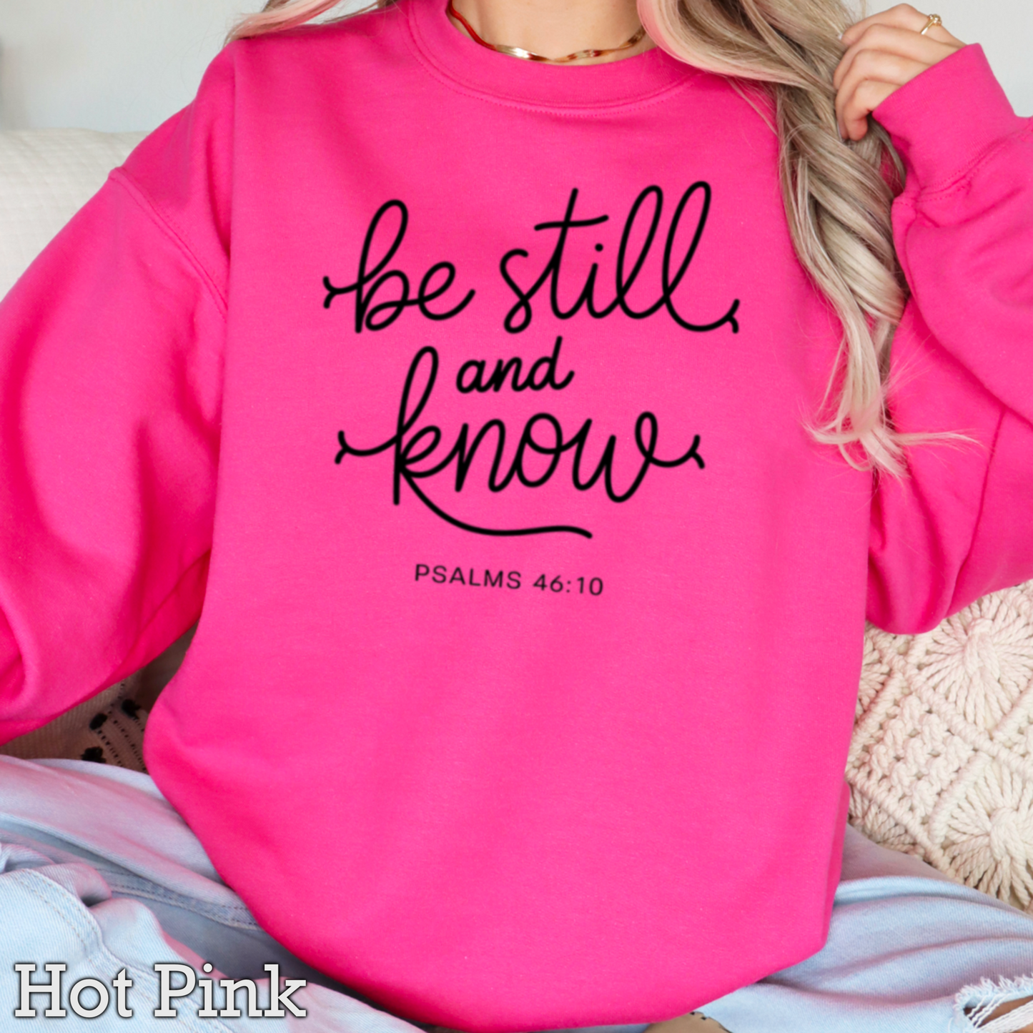 Be Still And Know Graphic Crewneck Sweatshirt