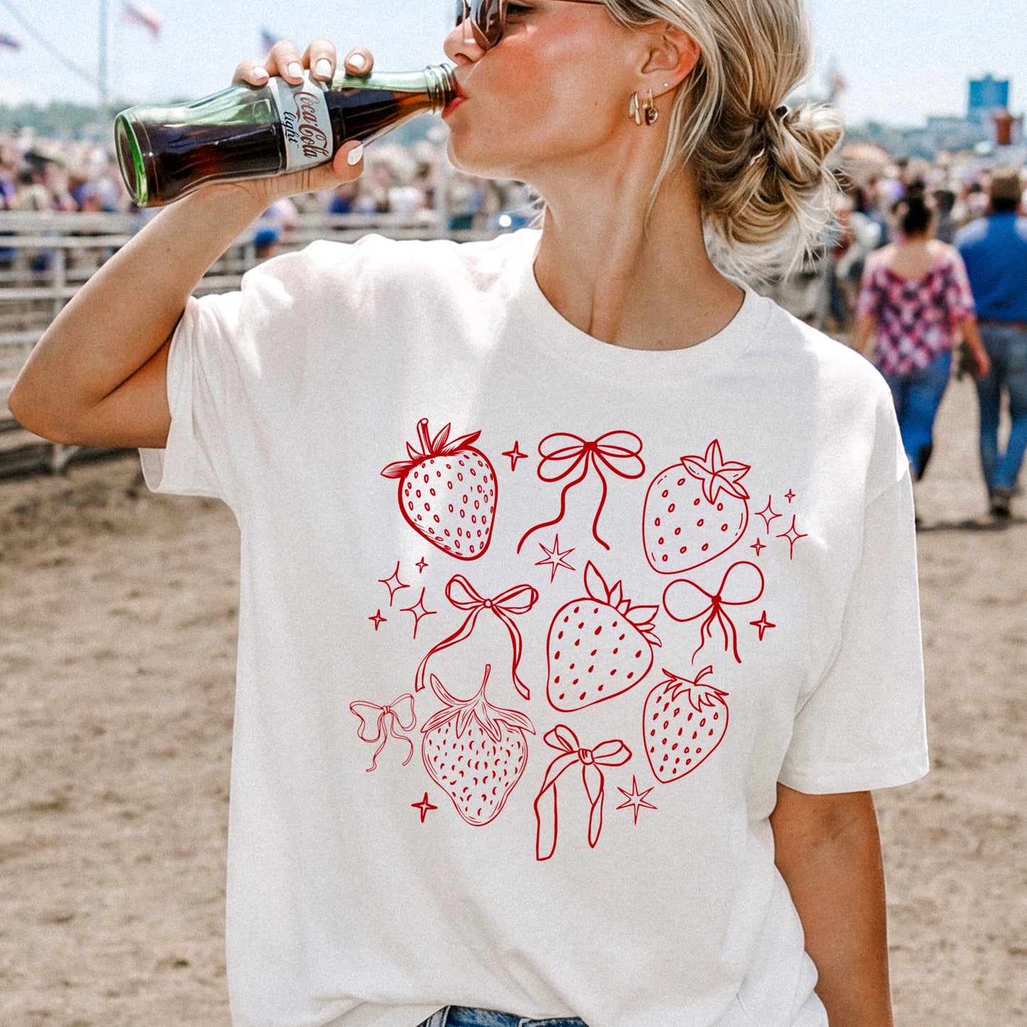 Strawberry Coquette Screen Print Transfer