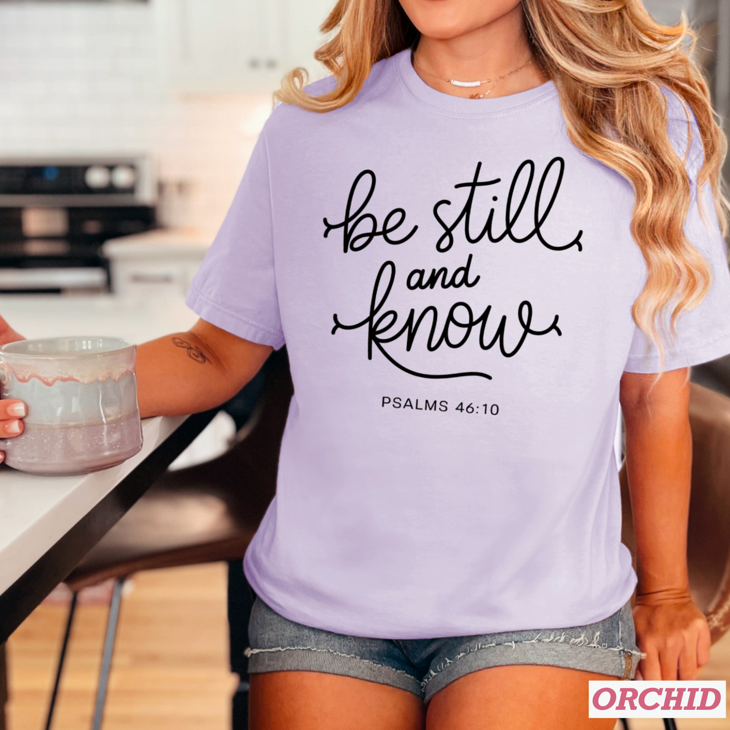 Be Still And Know Comfort Color Graphic Tee