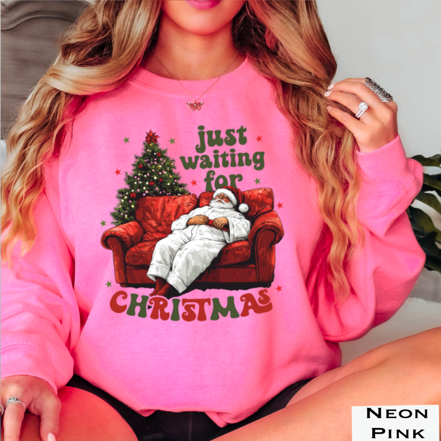 Just waiting For Christmas Crewneck Sweatshirt