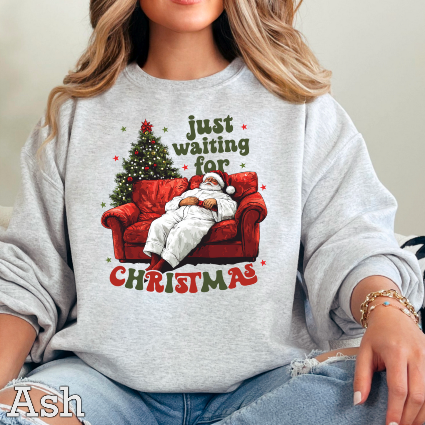Just waiting For Christmas Crewneck Sweatshirt