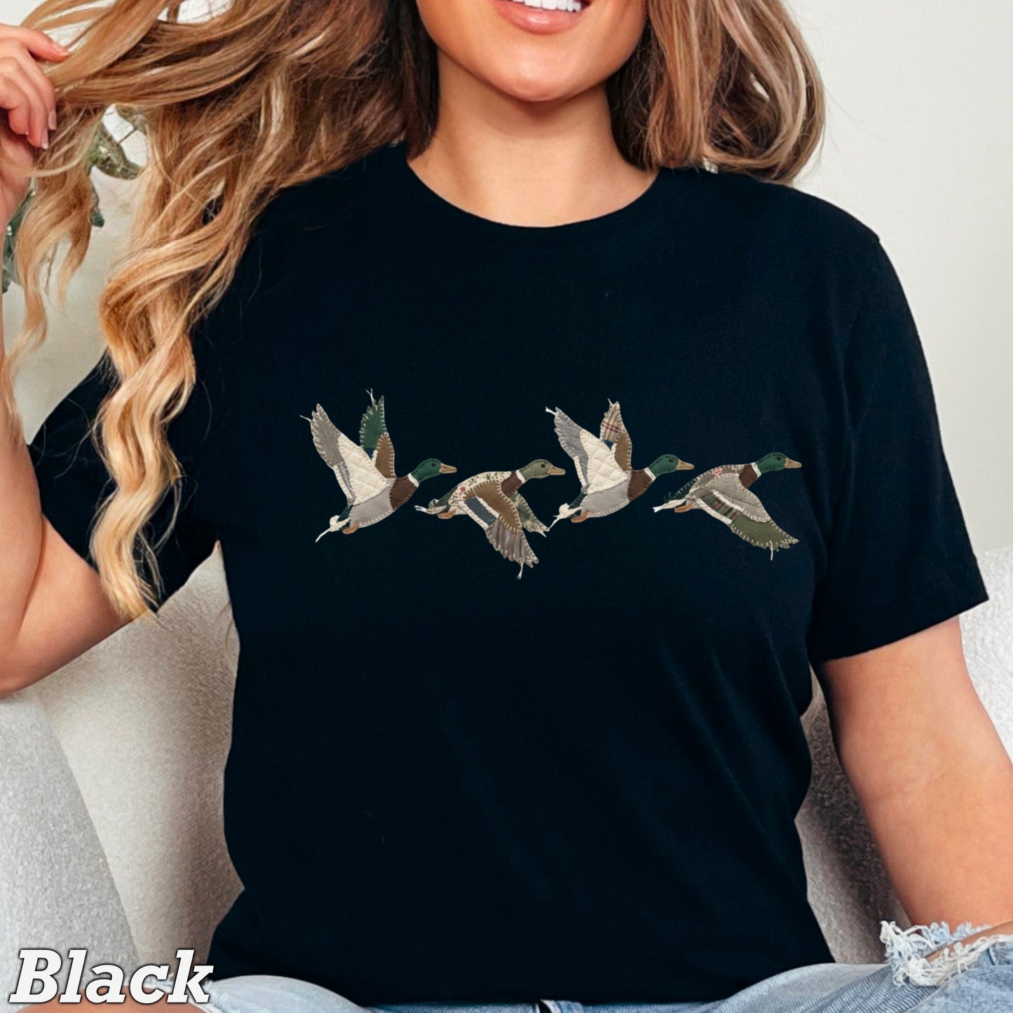Patchwork Mallard Duck Comfort Color Graphic Tee