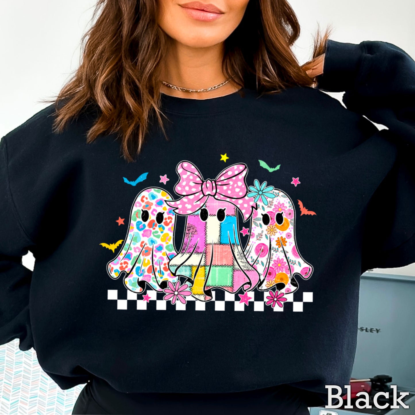 Retro Ghost Crewneck Sweatshirt