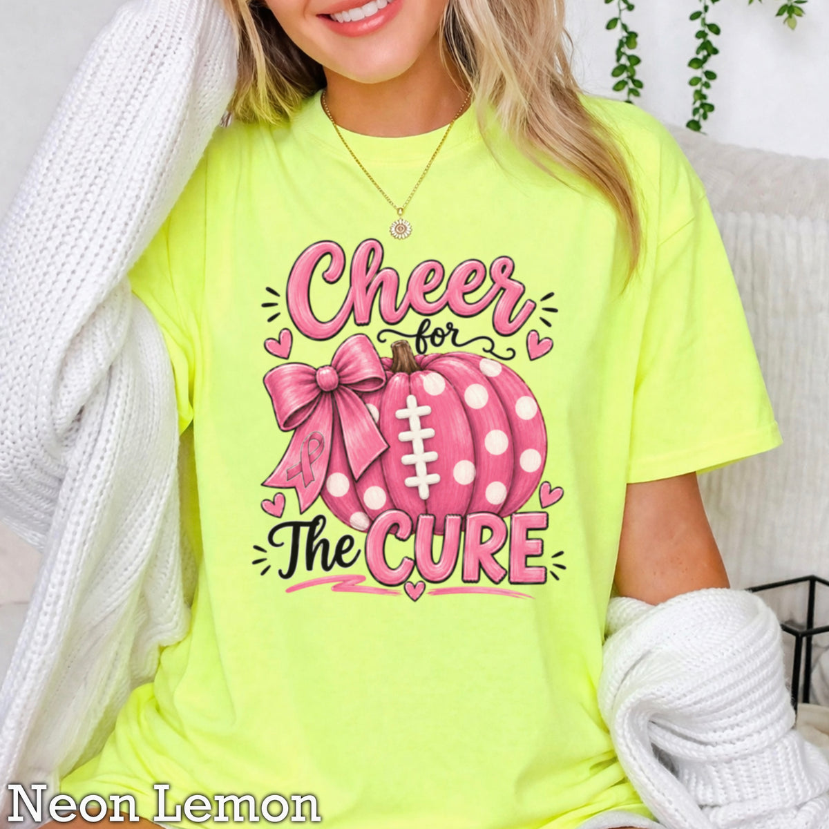 Cheer For The Cure Comfort Color Graphic Tee