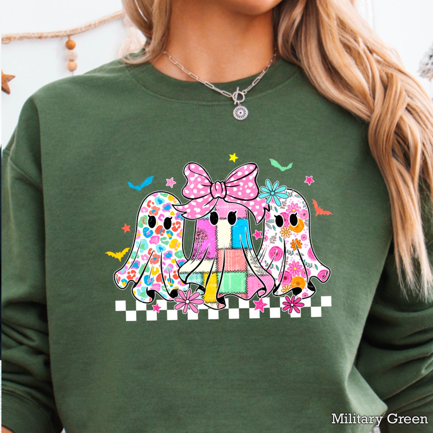 Retro Ghost Crewneck Sweatshirt