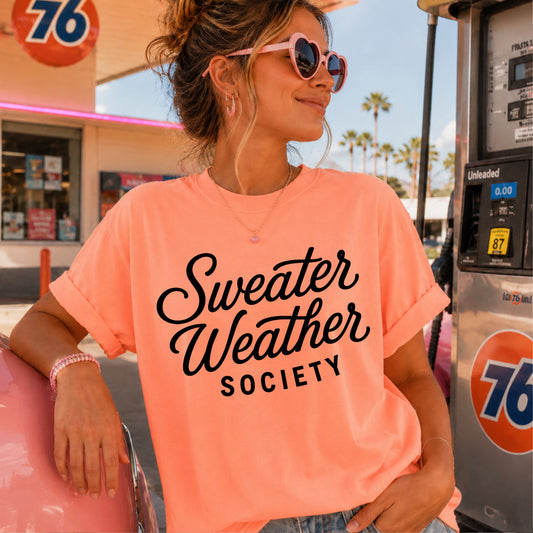 Sweater Weather Society Comfort Color Graphic Tee
