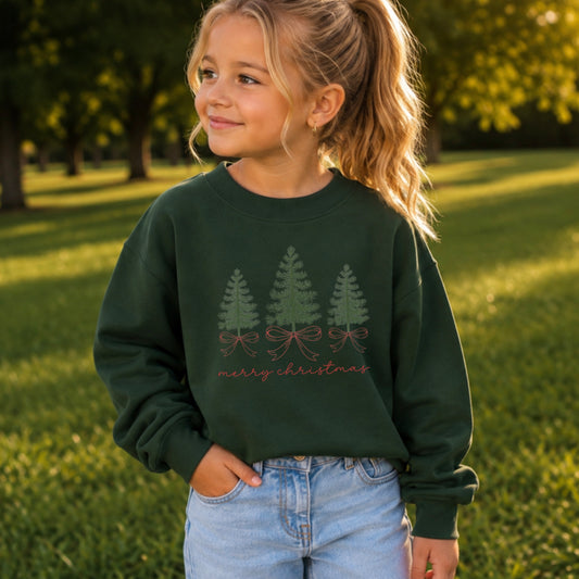Merry Christmas Youth Crewneck Sweatshirt