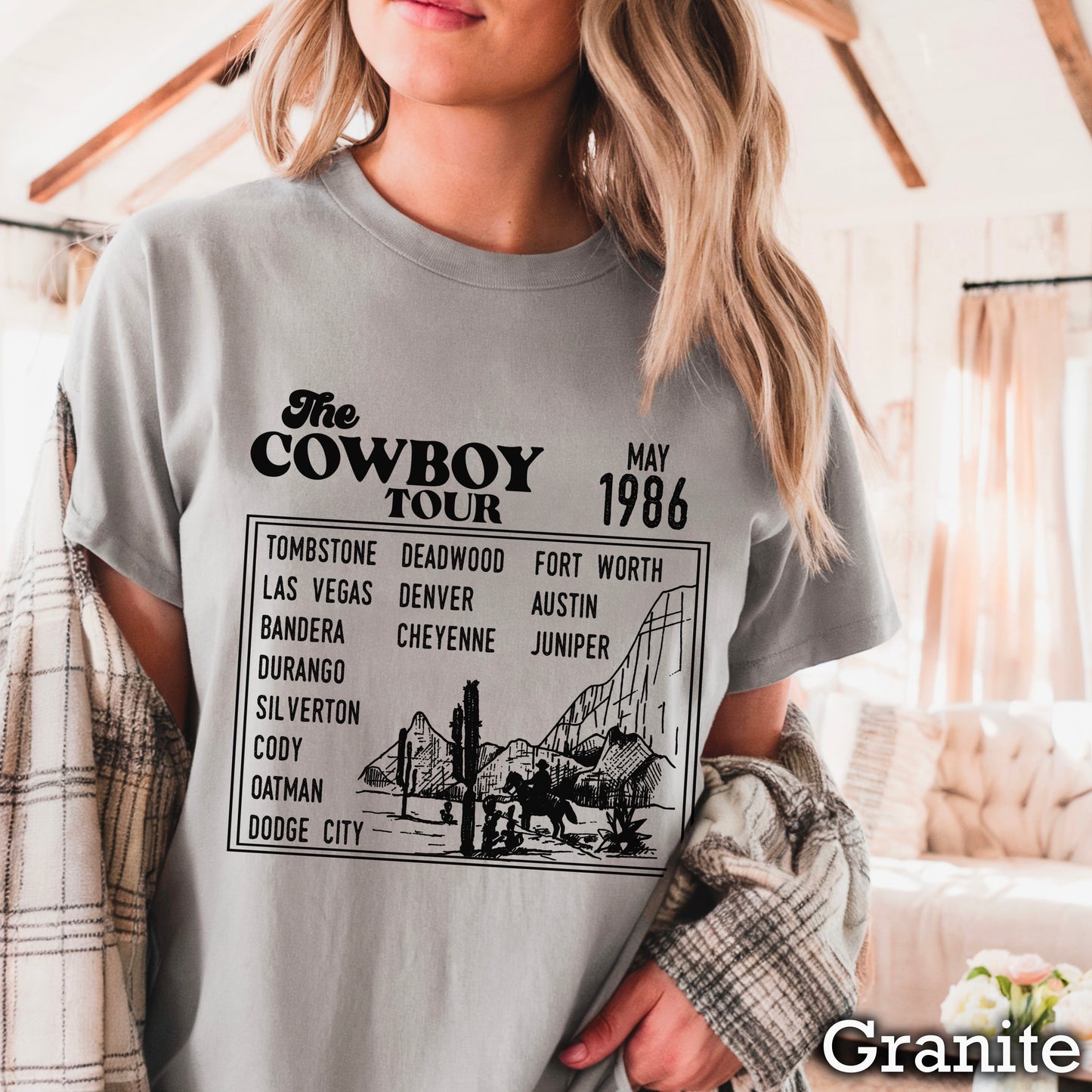 The Cowboy Tour Screen Print Transfer