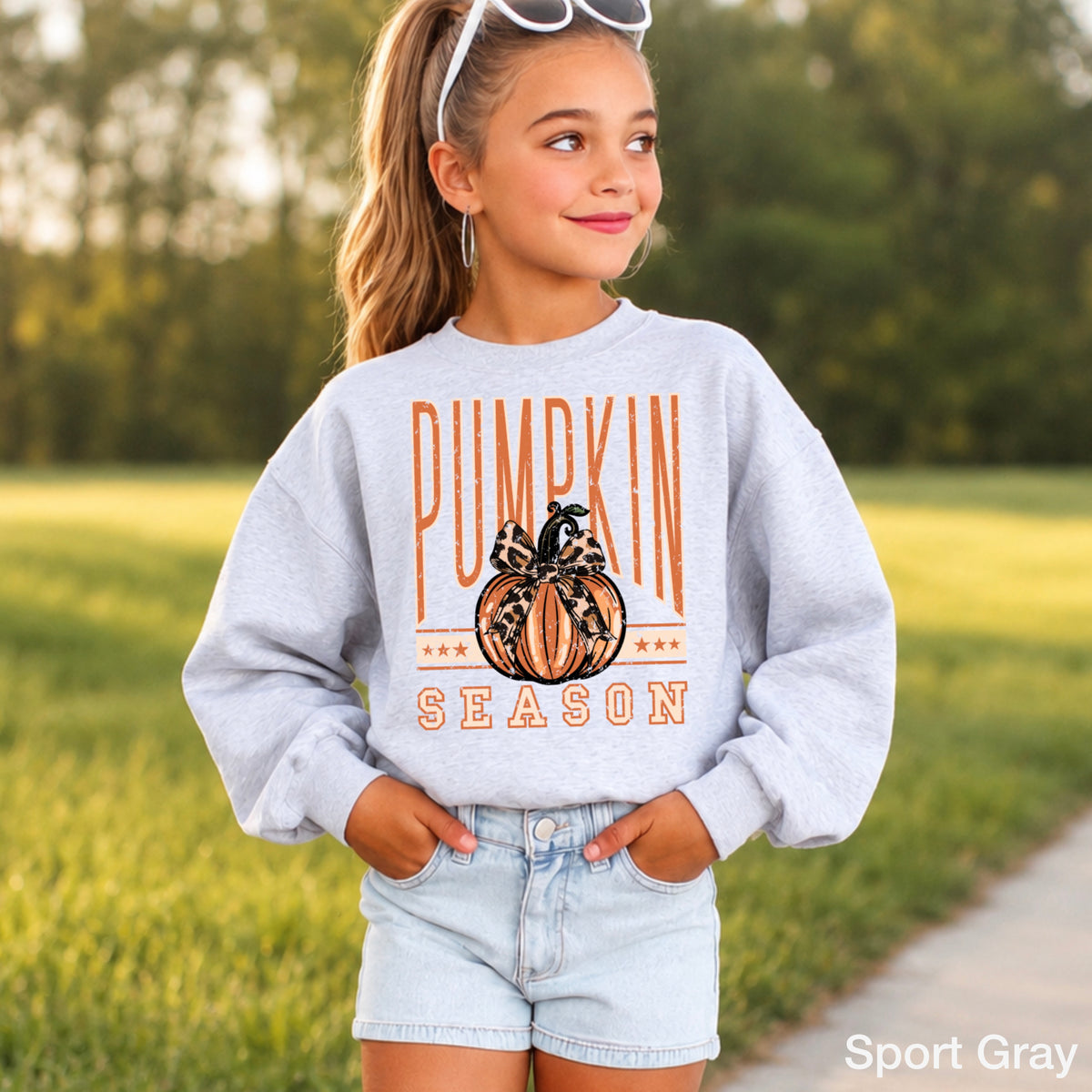 Pumpkin Season Youth Crewneck Sweatshirt