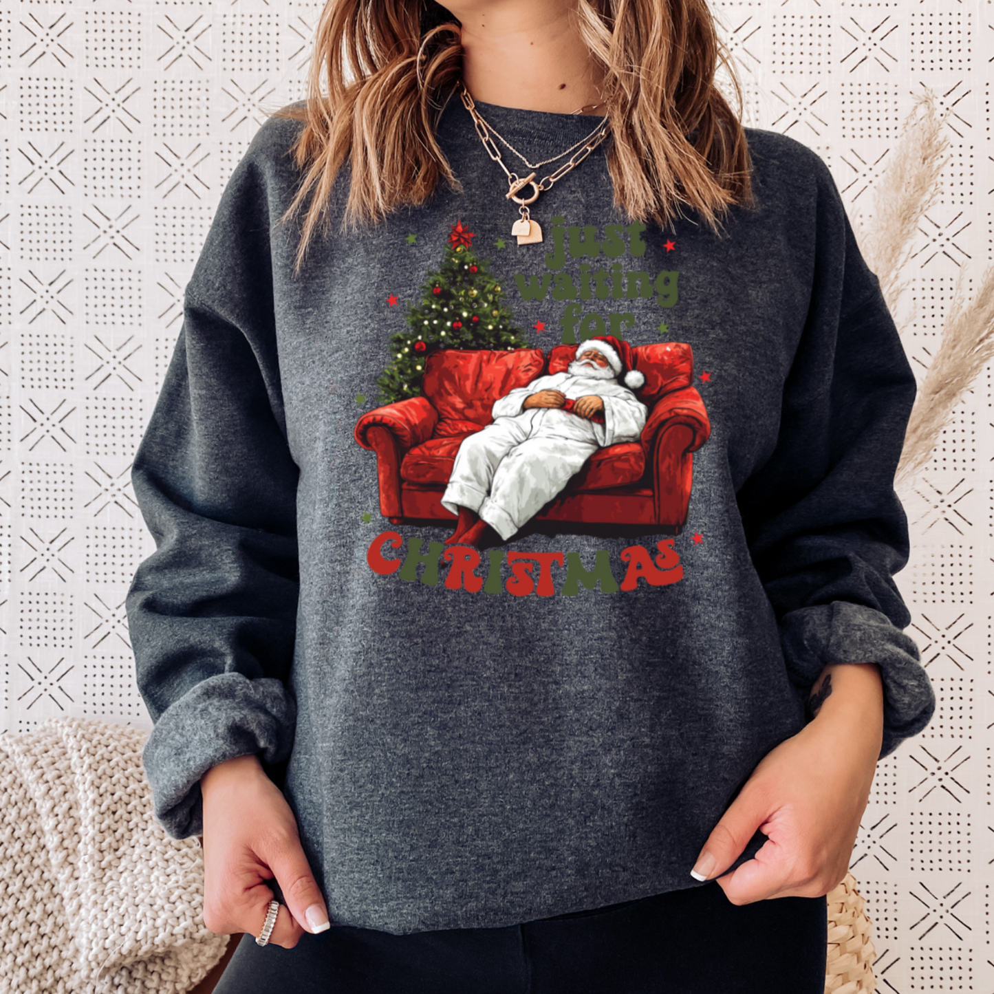 Just waiting For Christmas Crewneck Sweatshirt