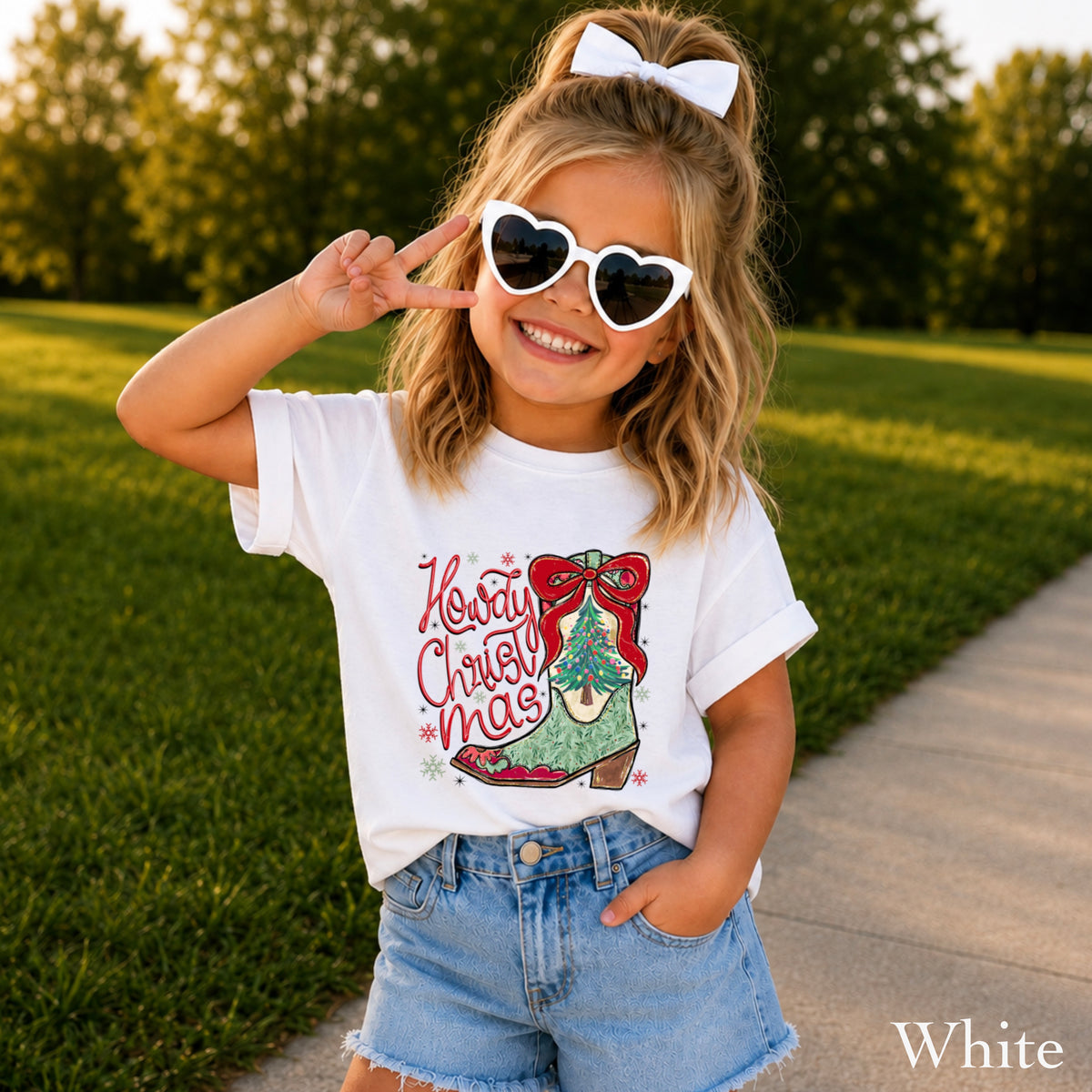 Howdy Christmas Youth Comfort Color T-Shirt
