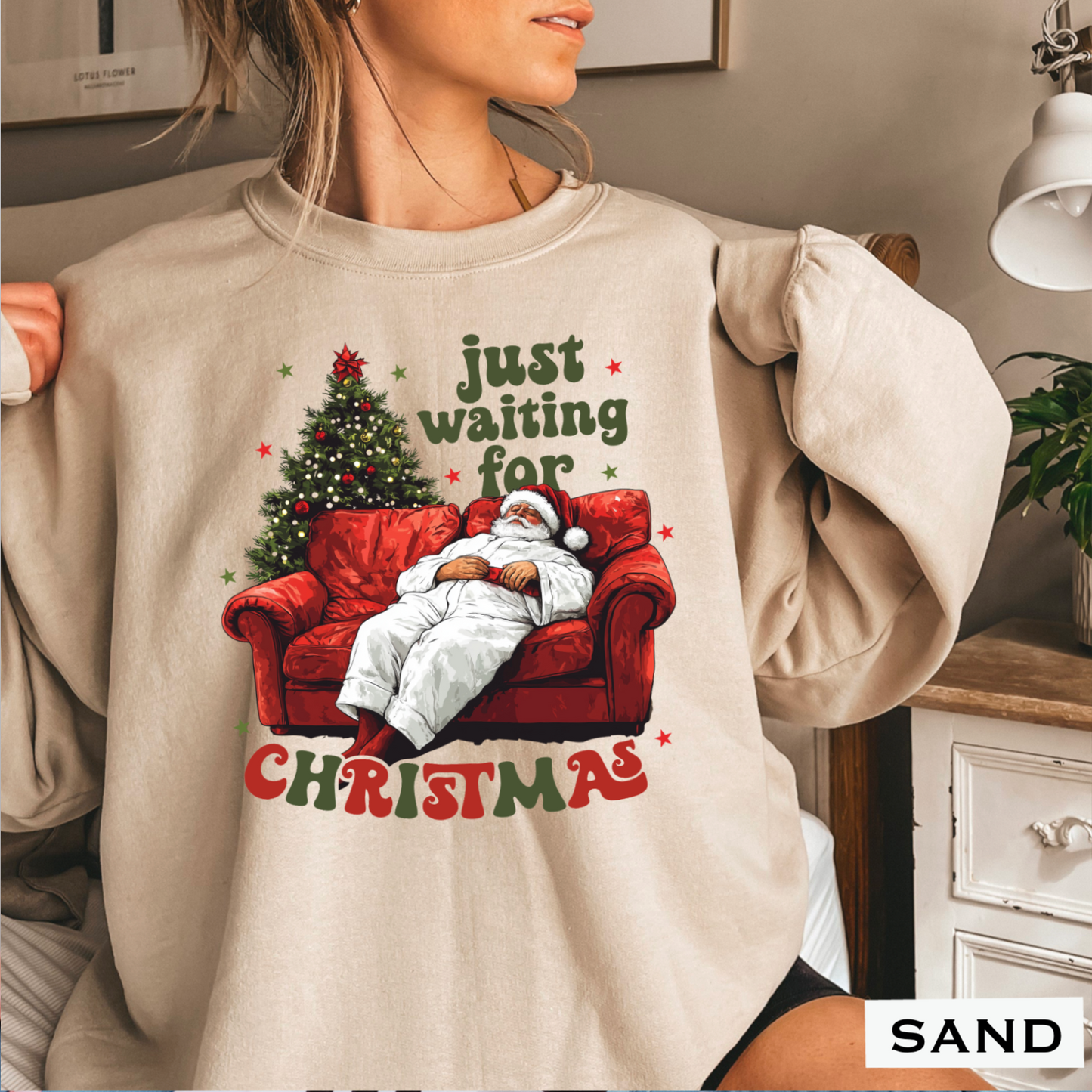 Just waiting For Christmas Crewneck Sweatshirt