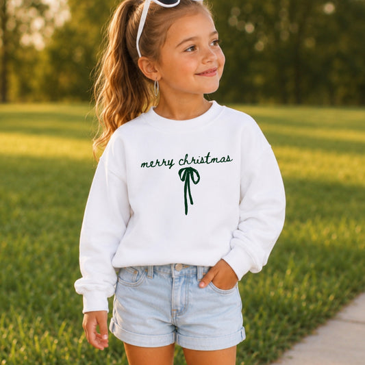 Merry Christmas Youth Crewneck Sweatshirt