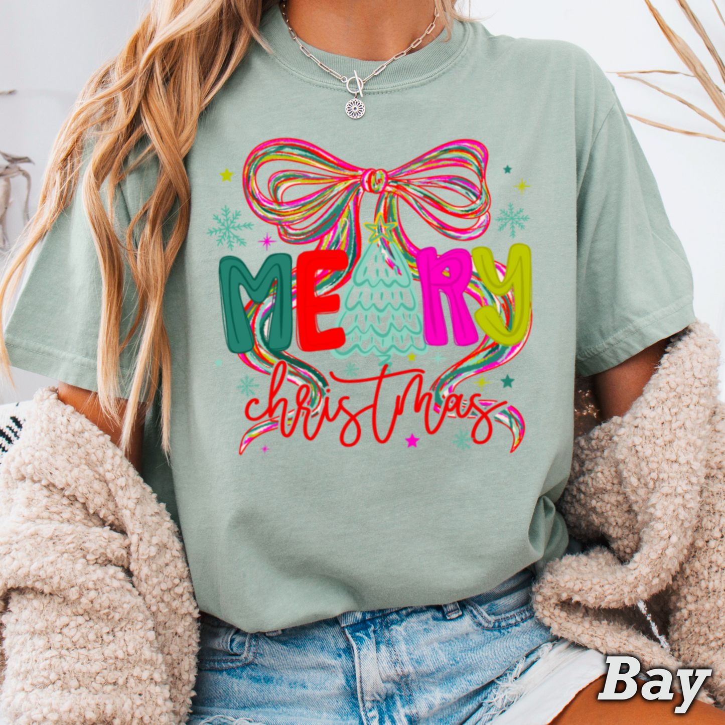 Merry Christmas Comfort Color Graphic Tee
