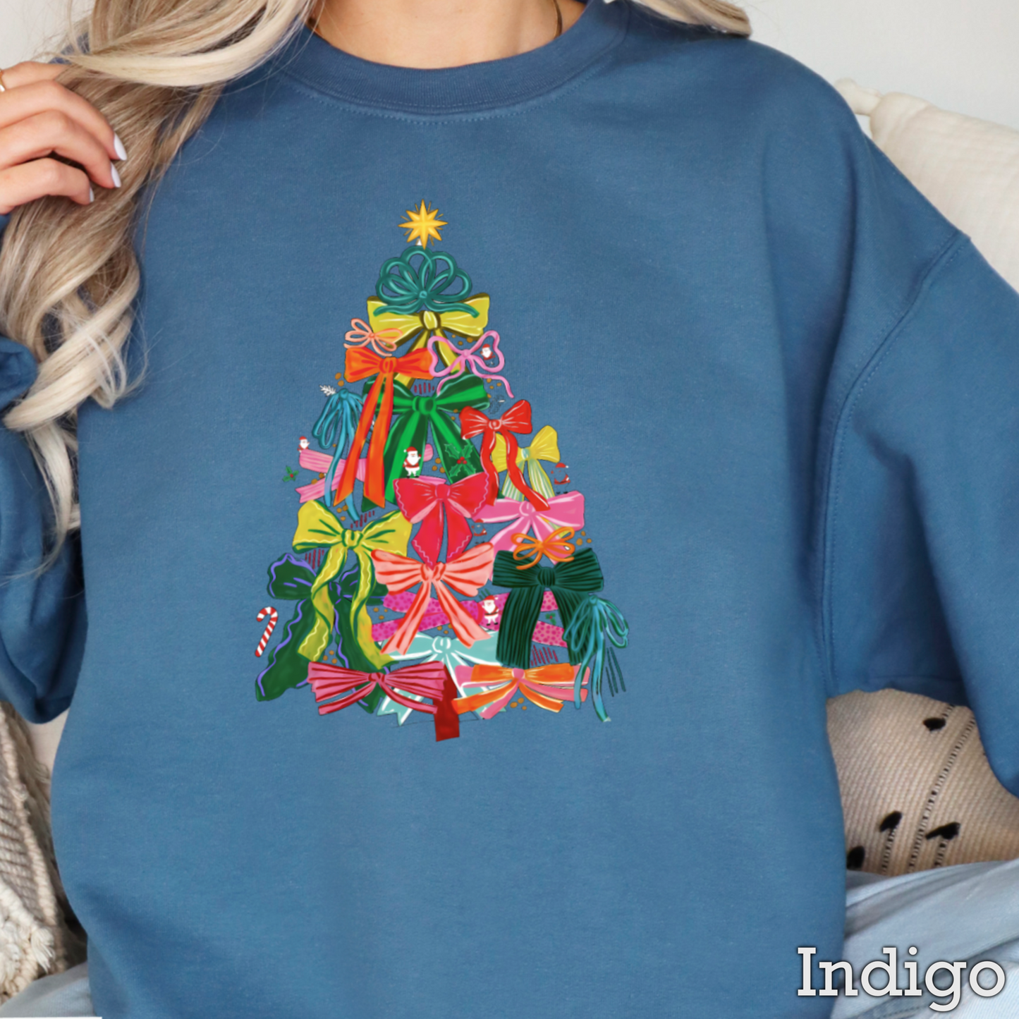 Bow Christmas Tree Crewneck Sweatshirt