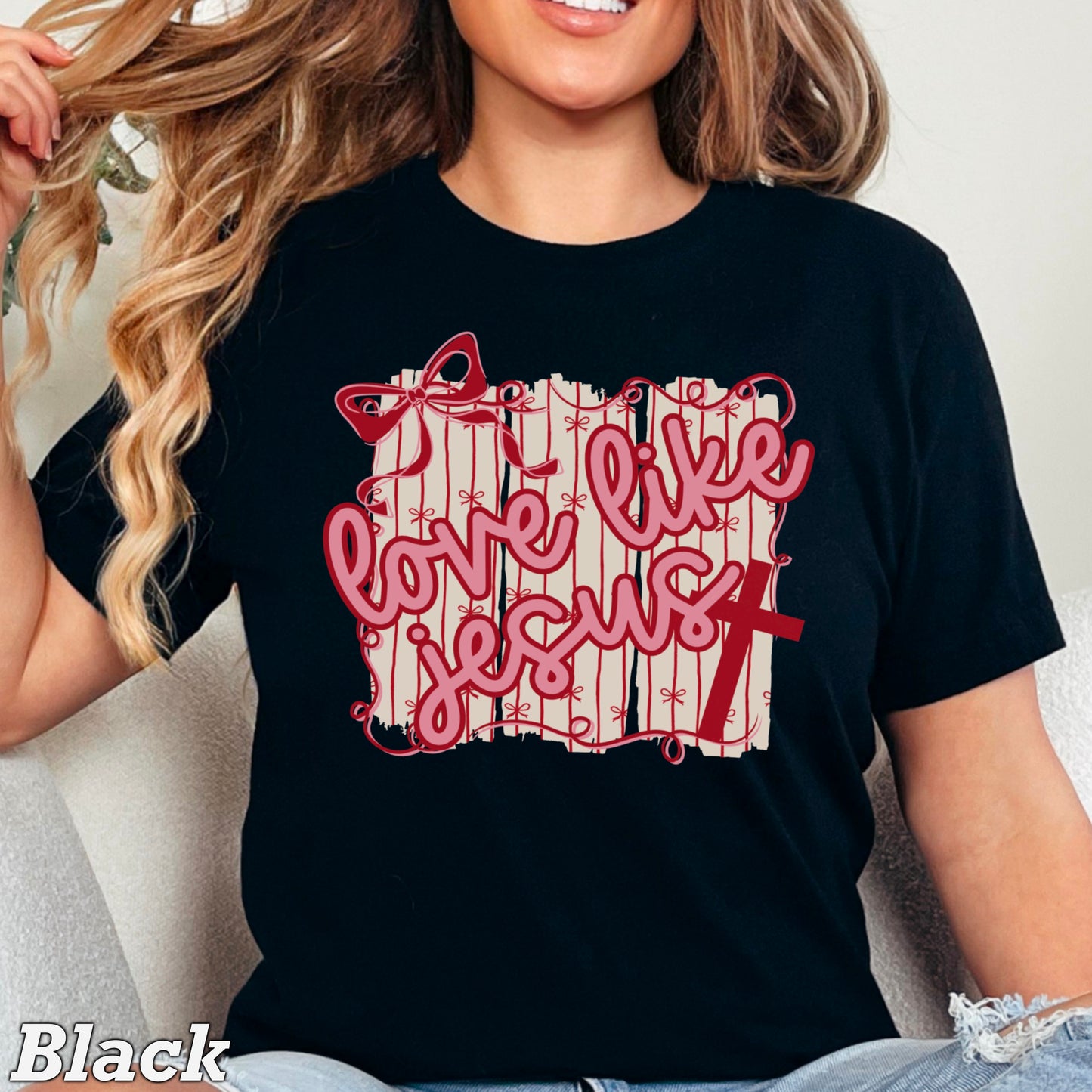 Love Like Jesus Valentine’s Day Comfort Color Graphic Tee