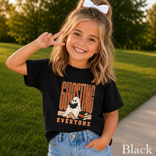 Ghosting People Halloween Youth Comfort Color T-Shirt