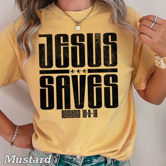 Jesus Saves Comfort Color Graphic Tee