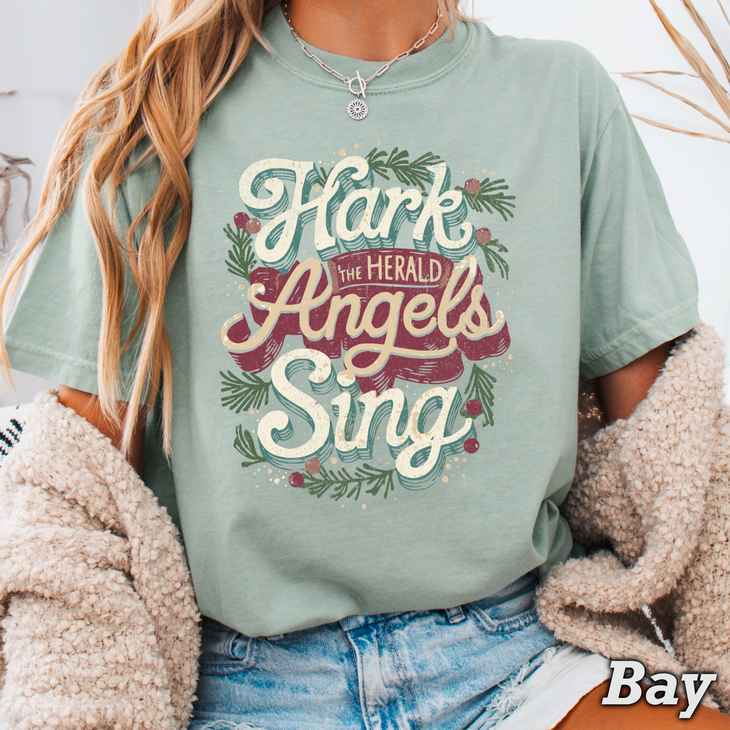 Hark The Herald Angels Sing Comfort Color Graphic Tee