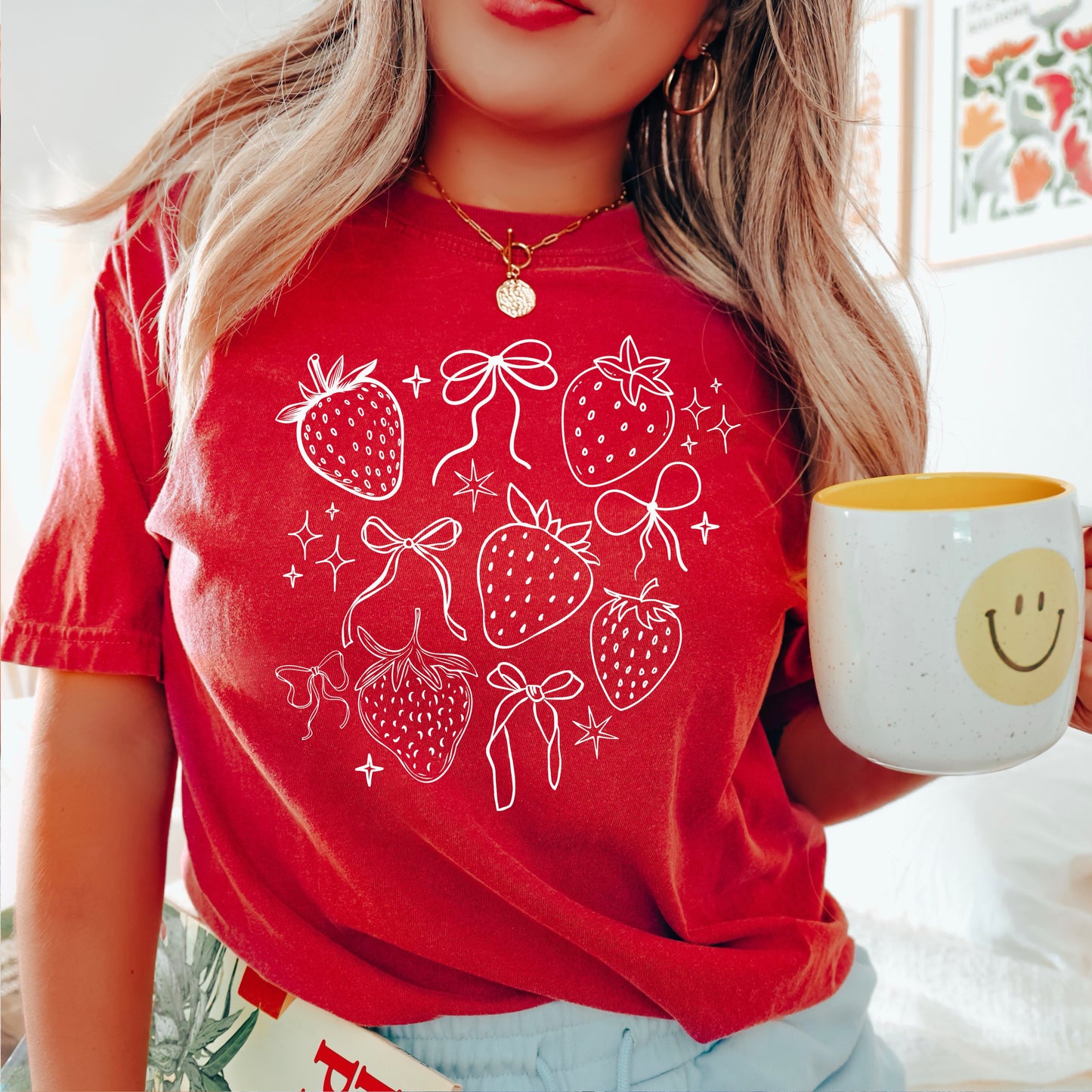 Strawberry Coquette Screen Print Transfer