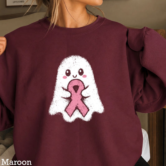 Breast Cancer Ghost Crewneck Sweatshirt