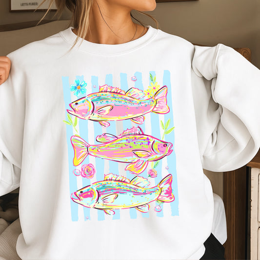 Fish Trio Crewneck Sweatshirt
