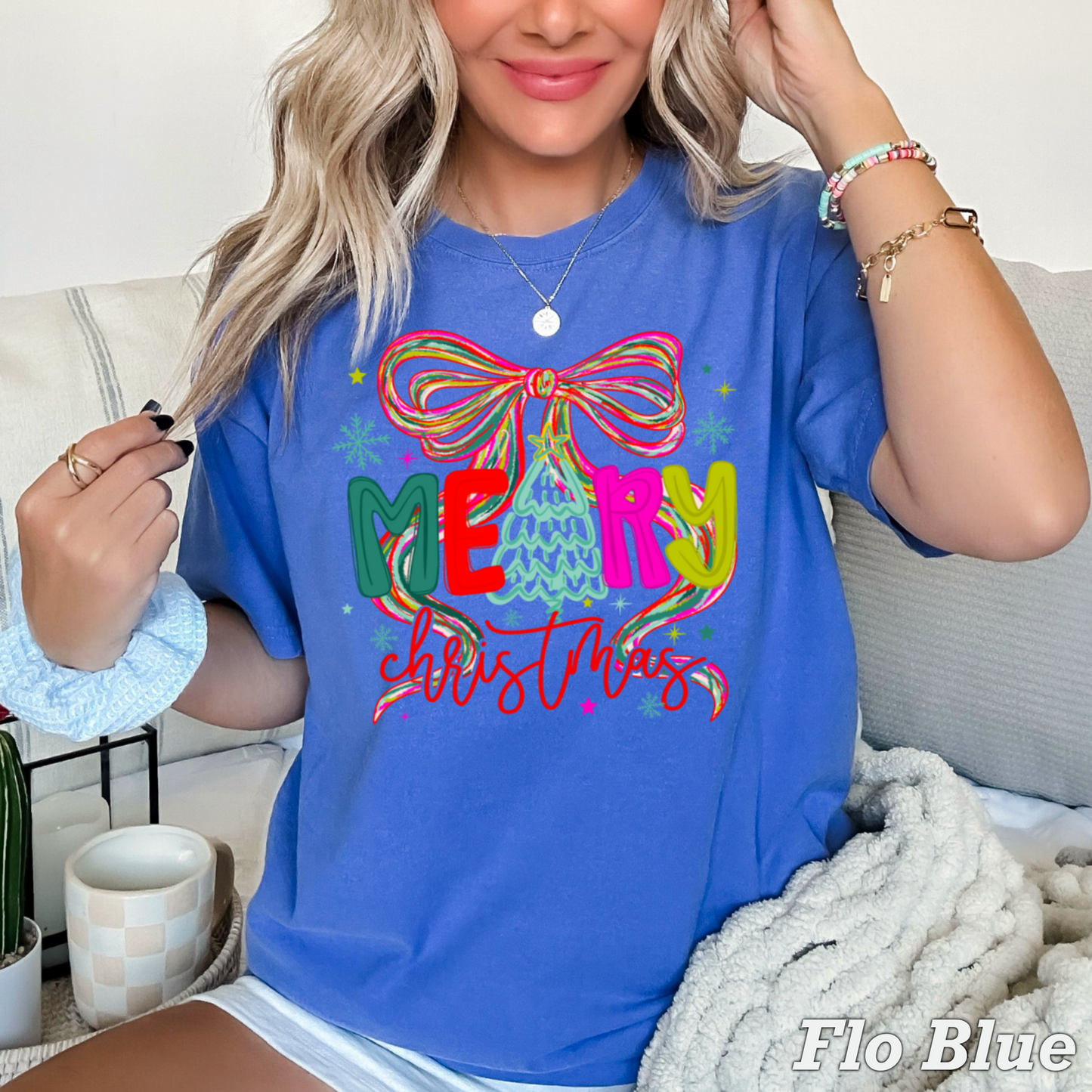 Merry Christmas Comfort Color Graphic Tee