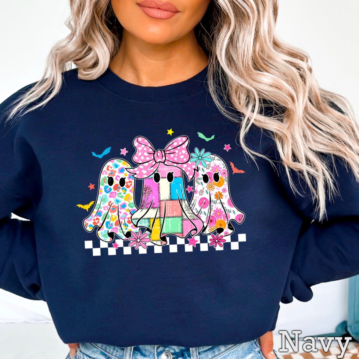 Retro Ghost Crewneck Sweatshirt