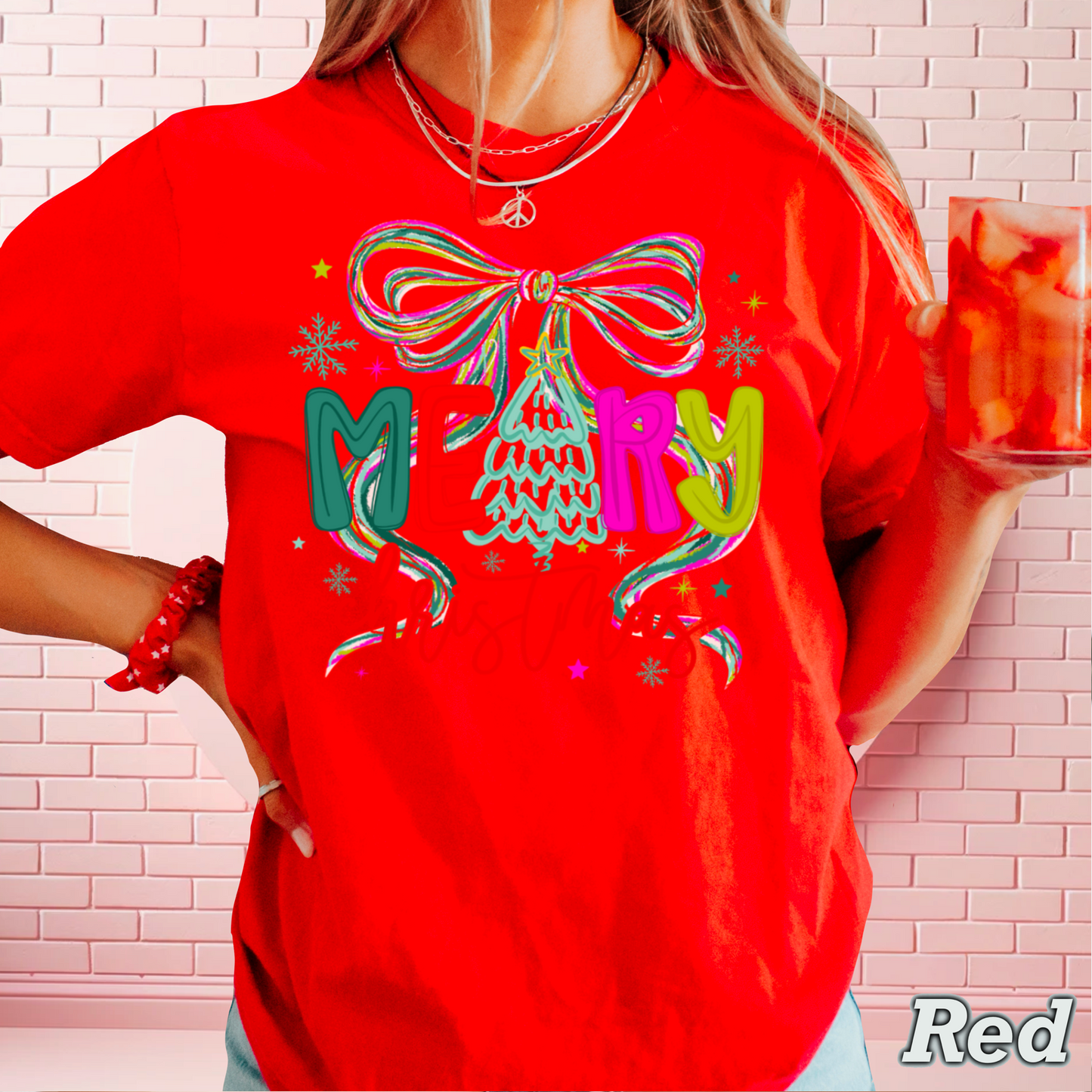 Merry Christmas Comfort Color Graphic Tee
