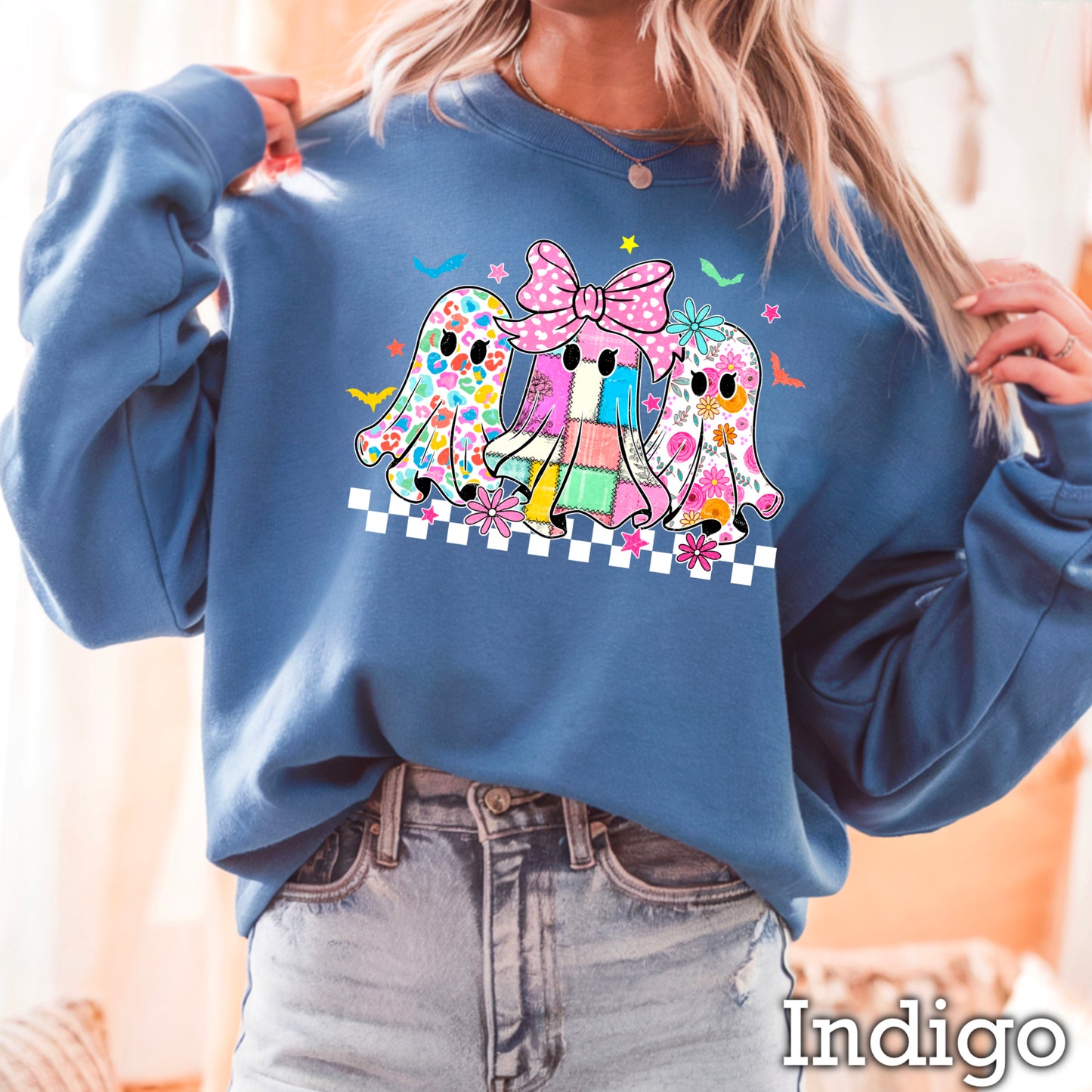 Retro Ghost Crewneck Sweatshirt