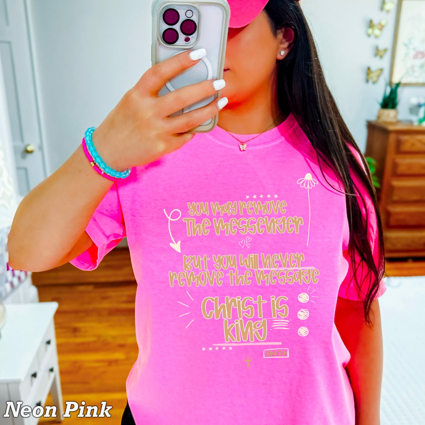 You May Remove The Messenger But You Will Never Remove The Message Christ Is King Comfort Color Graphic Tee