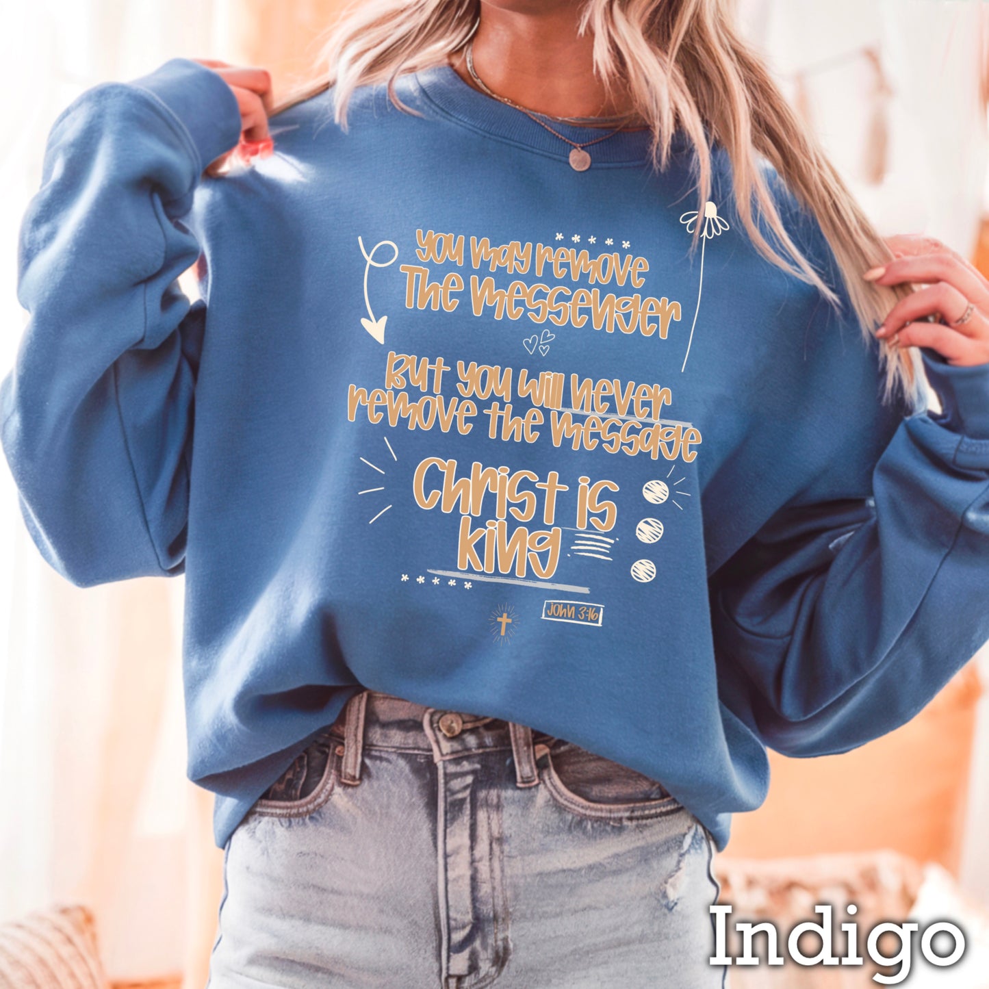 You May Remove The Message But You Will Never Remove The Messenger Crewneck Sweatshirt