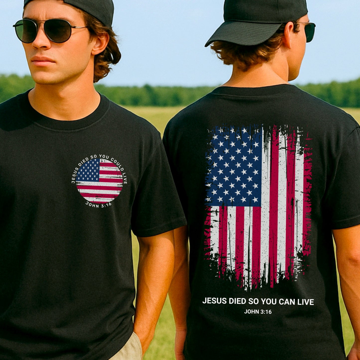 Jesus Died So You Can Live John 3:16 Comfort Color Graphic Tee