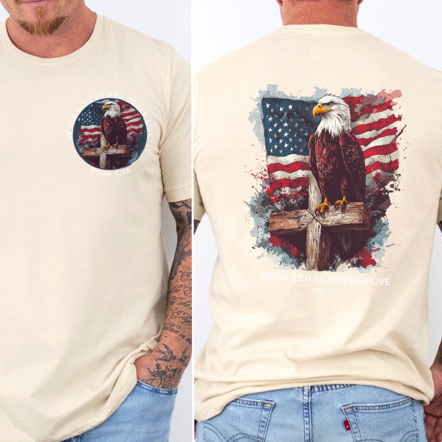 Jesus Died So You Can Live John 3:16 Comfort Color Graphic Tee
