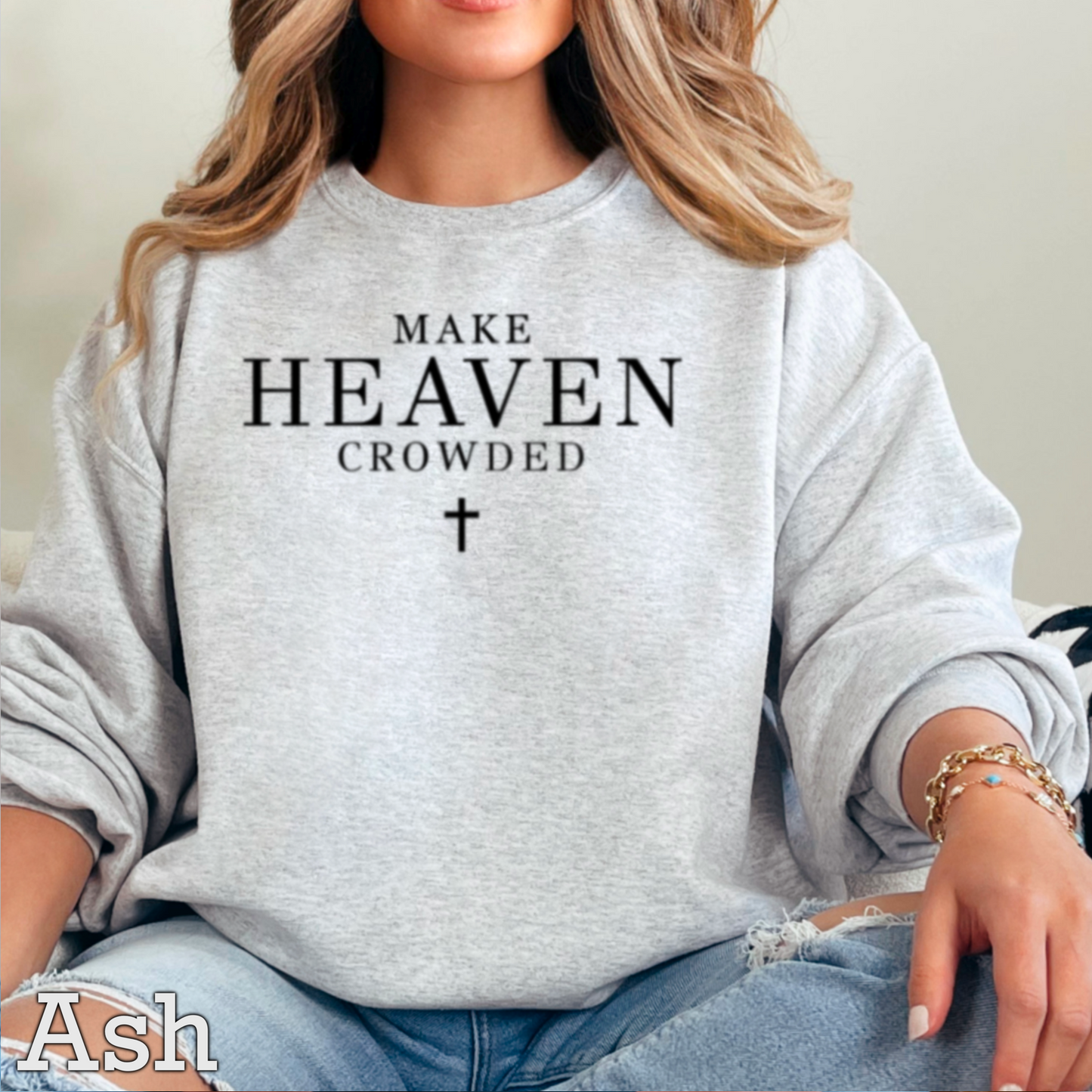 Make Heaven Crowded Graphic Crewneck Sweatshirt