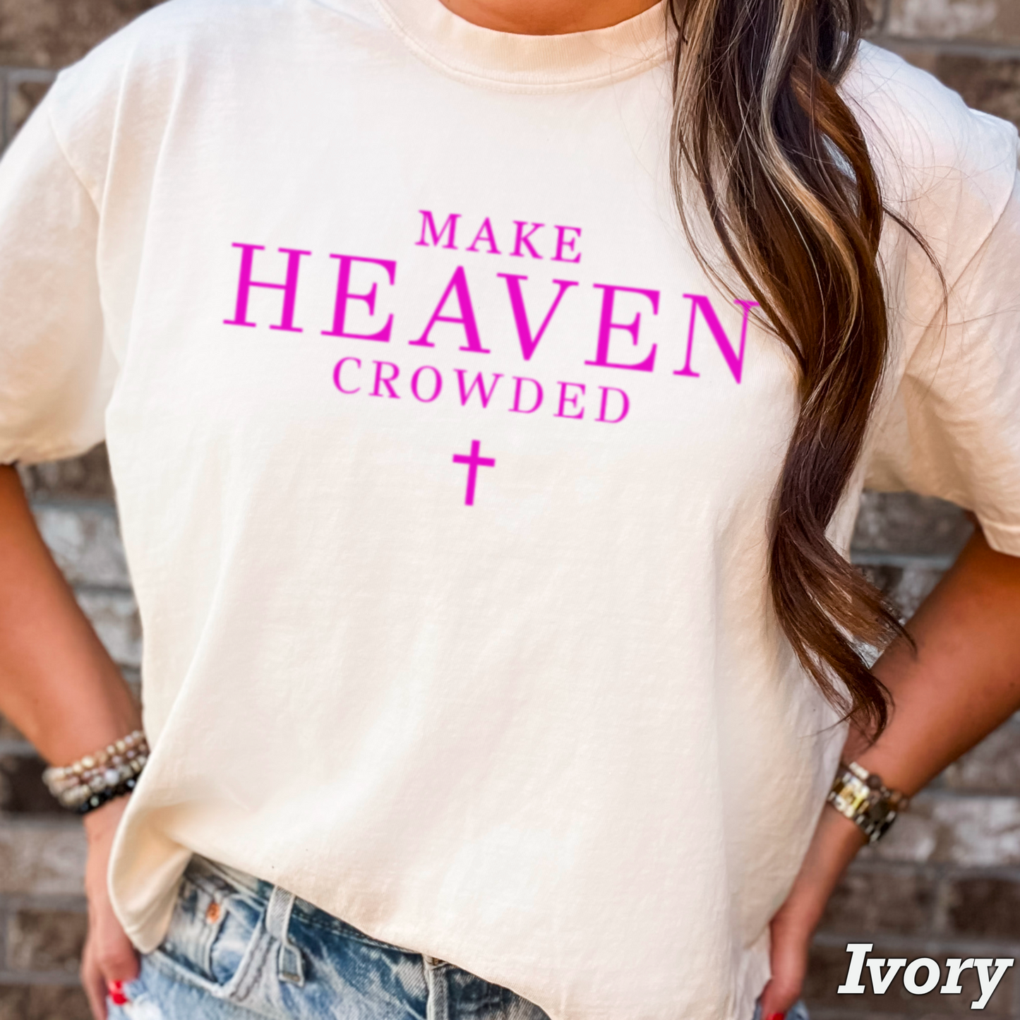 Make Heaven Crowded Comfort Color Graphic Tee