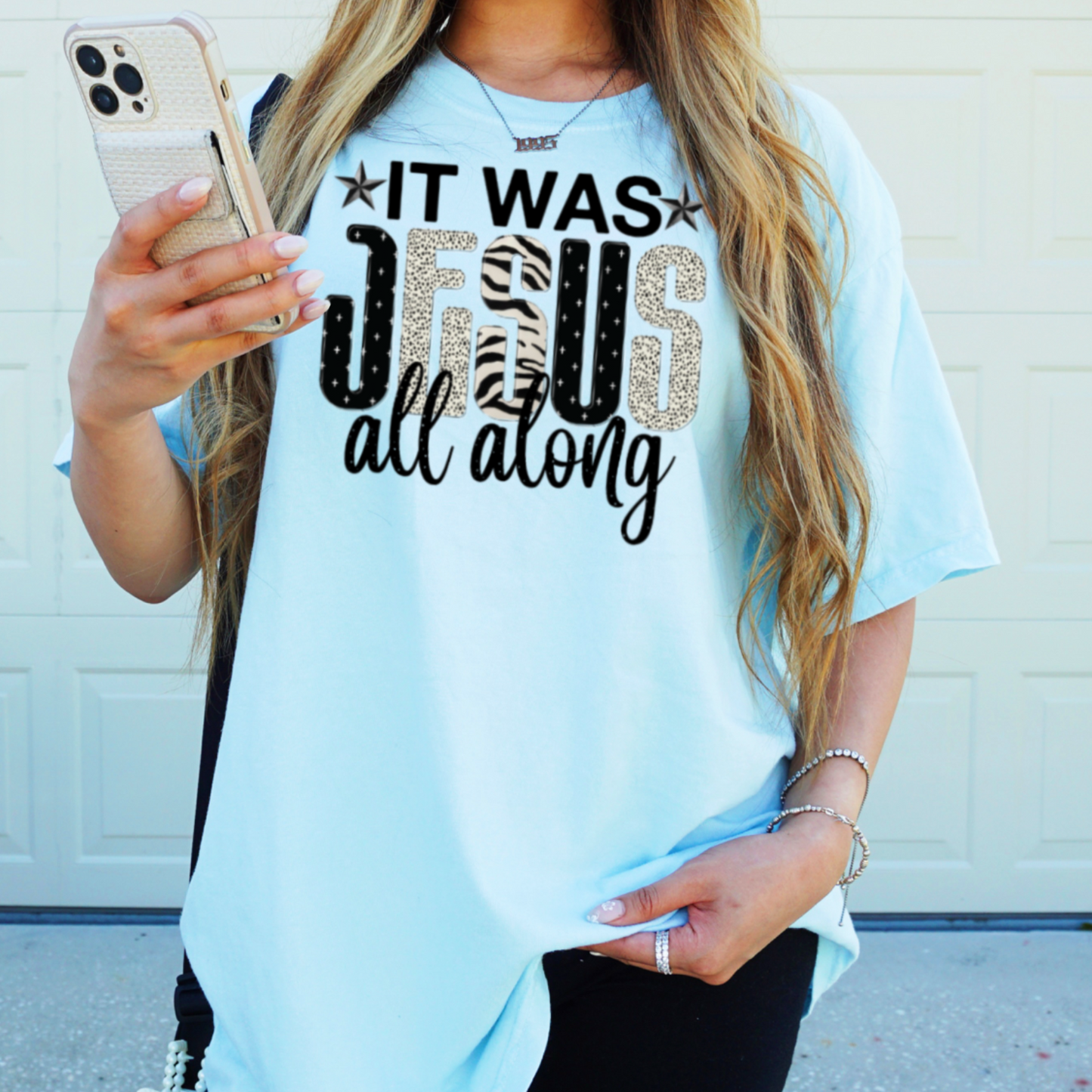 It Was Jesus All Along Comfort Color Graphic Tee