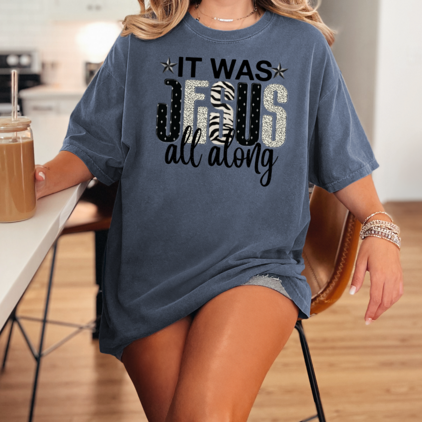 It Was Jesus All Along Comfort Color Graphic Tee
