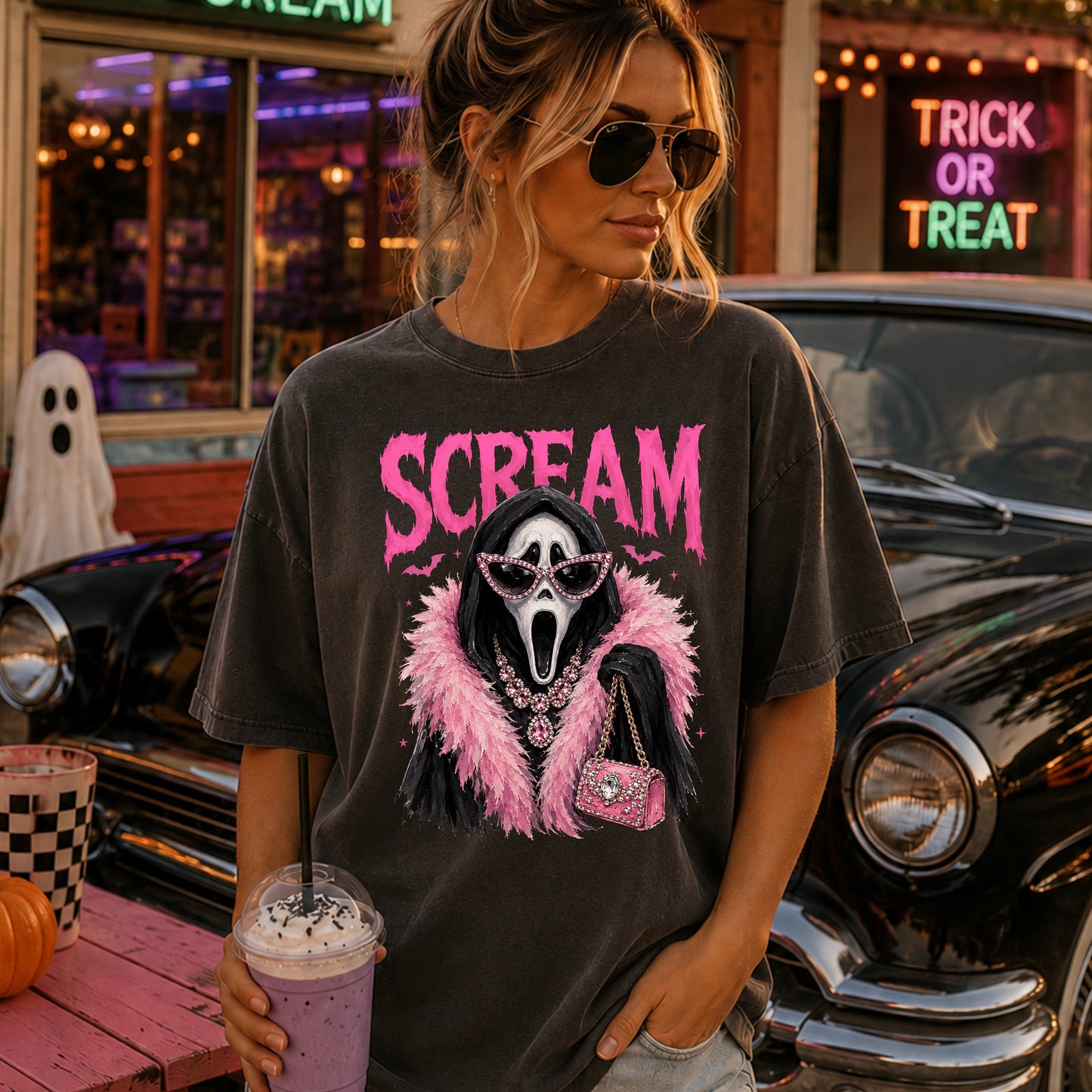 Halloween Scream DTF Transfer