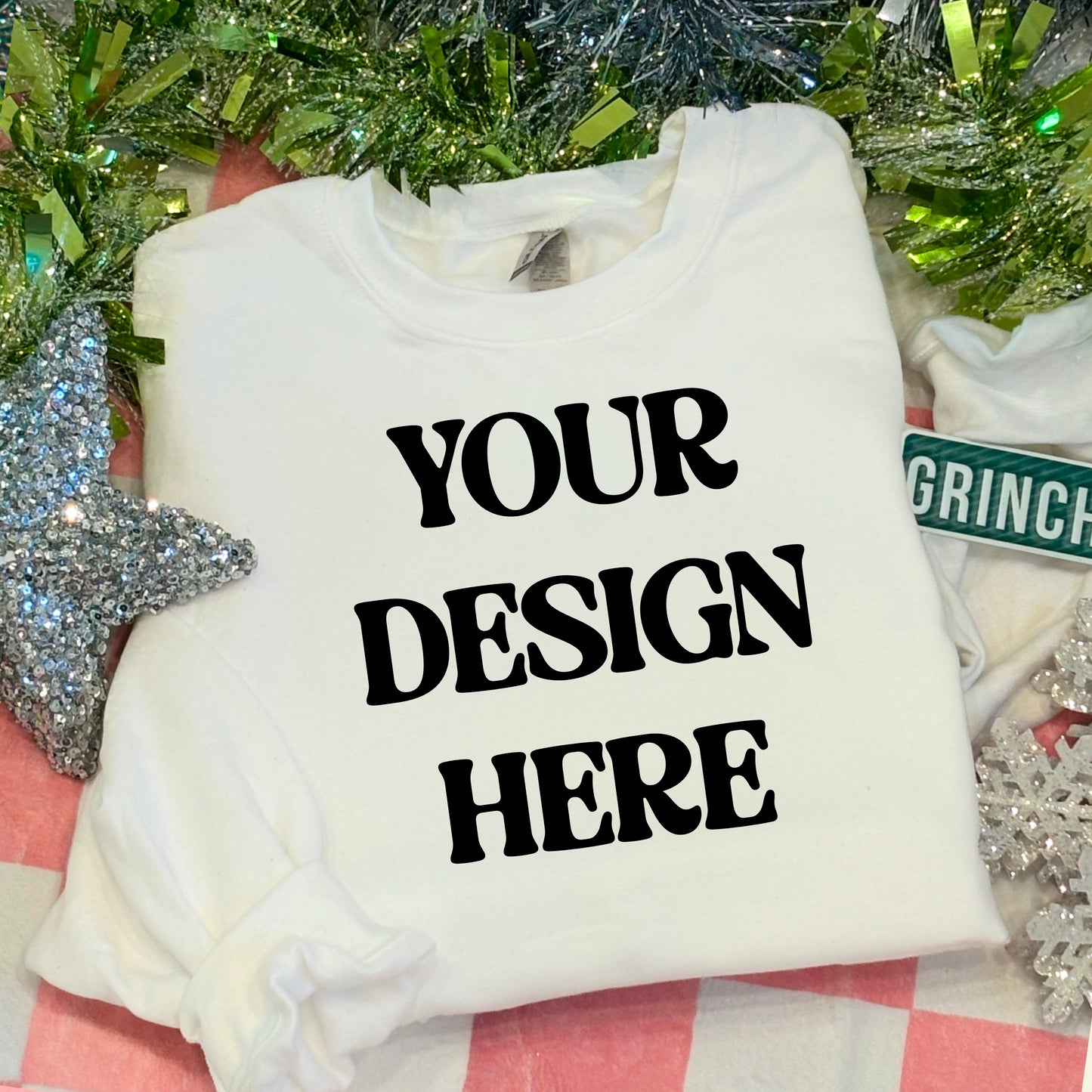 Vintage Pink Christmas Mockup Digital Design Download