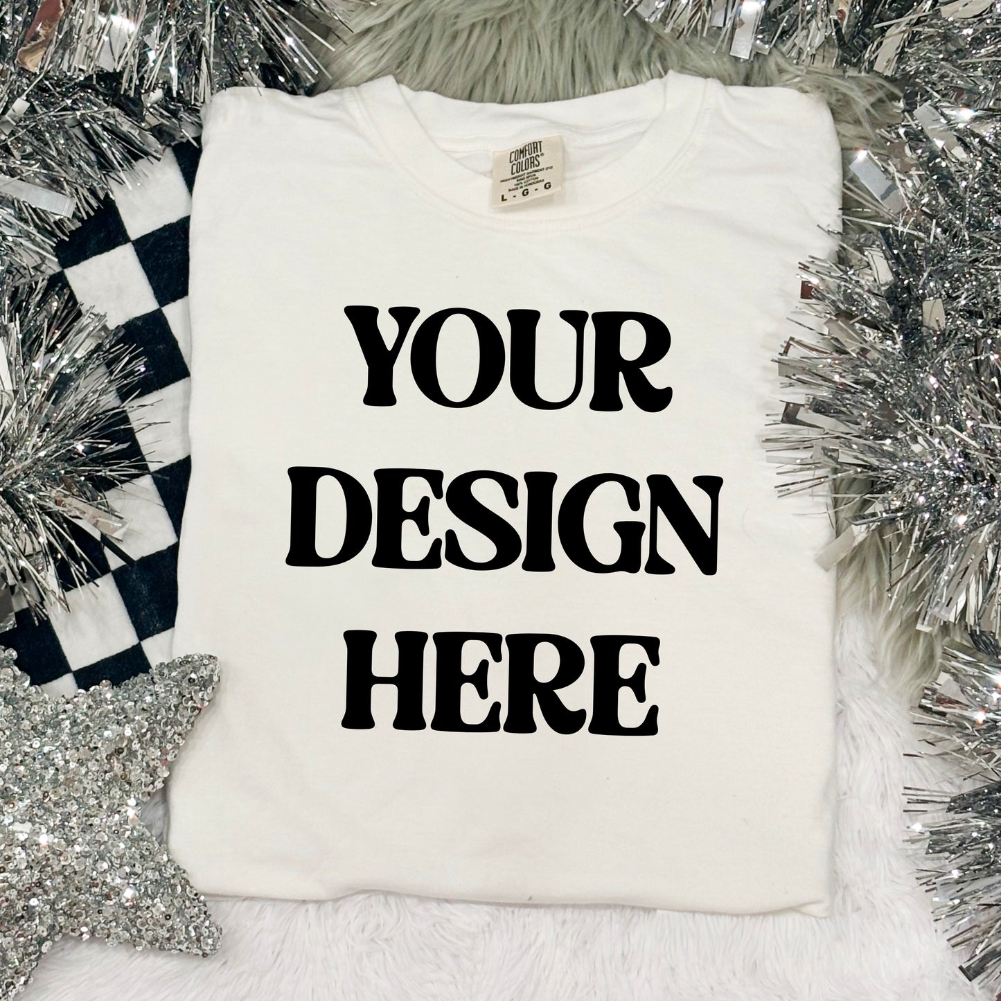 Vintage Black Christmas Mockup Digital Design Download