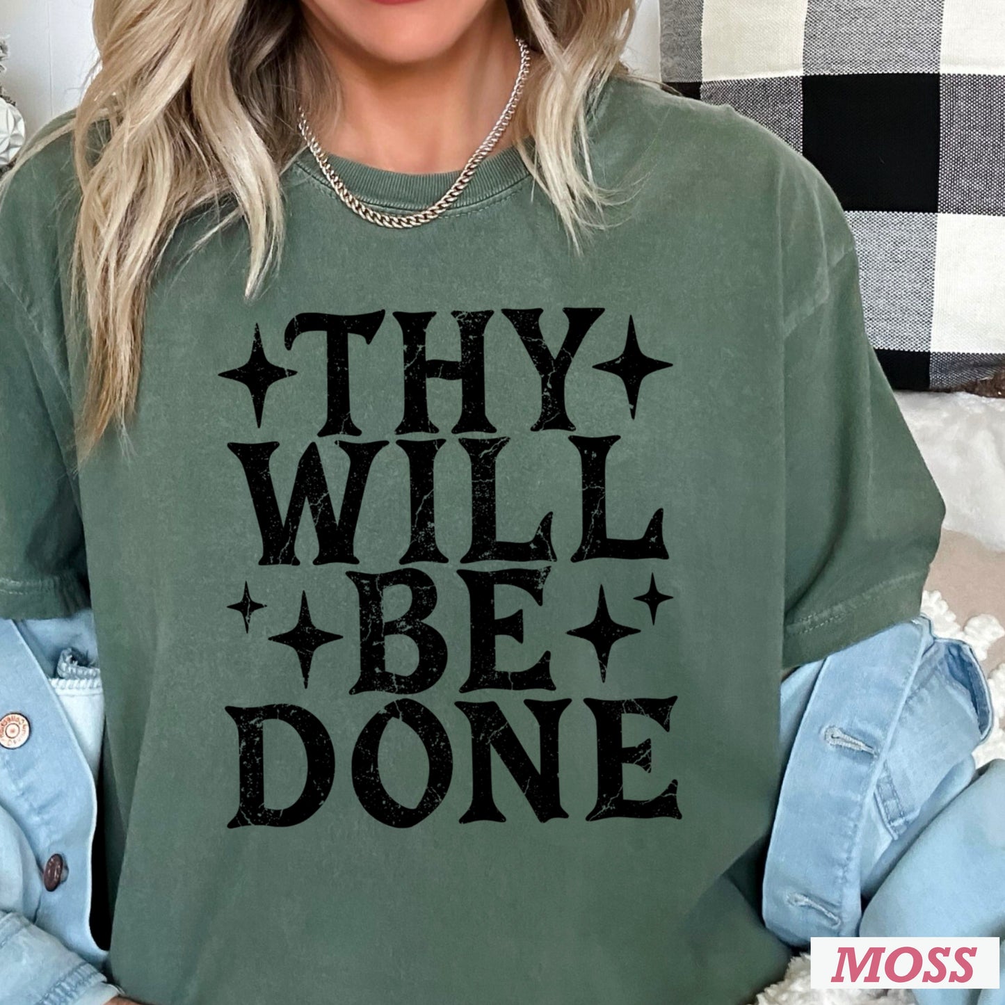 Thy Will Be Done Comfort Color Graphic Tee