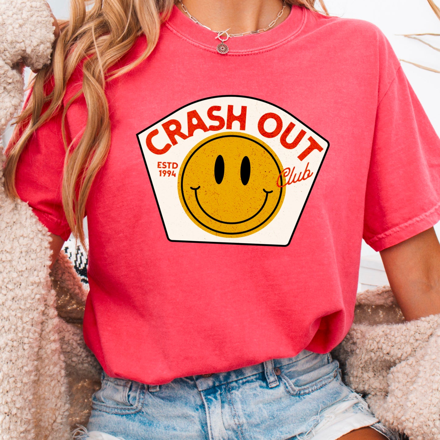 Crash Out Club Comfort Color Graphic Tee