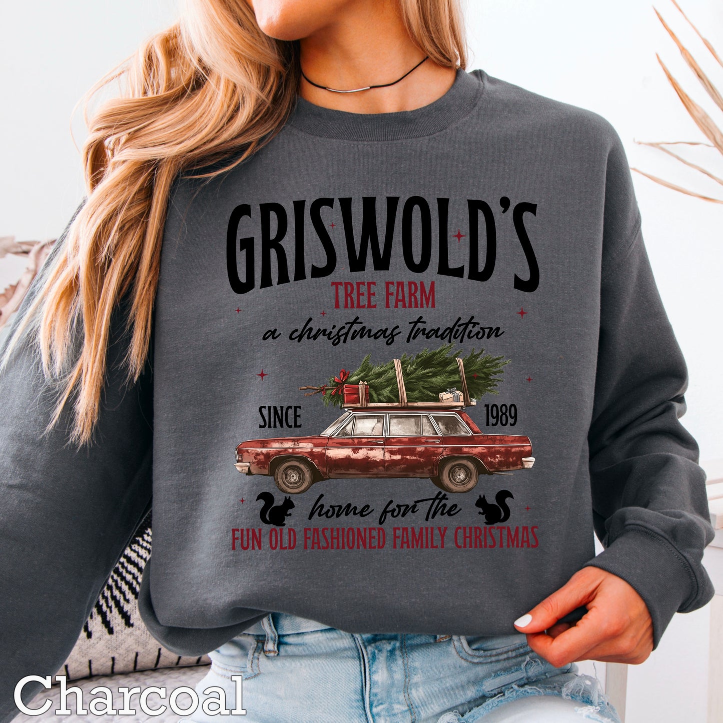 Griswold Christmas Tree Farm Crewneck Sweatshirt WS Ends 10/6