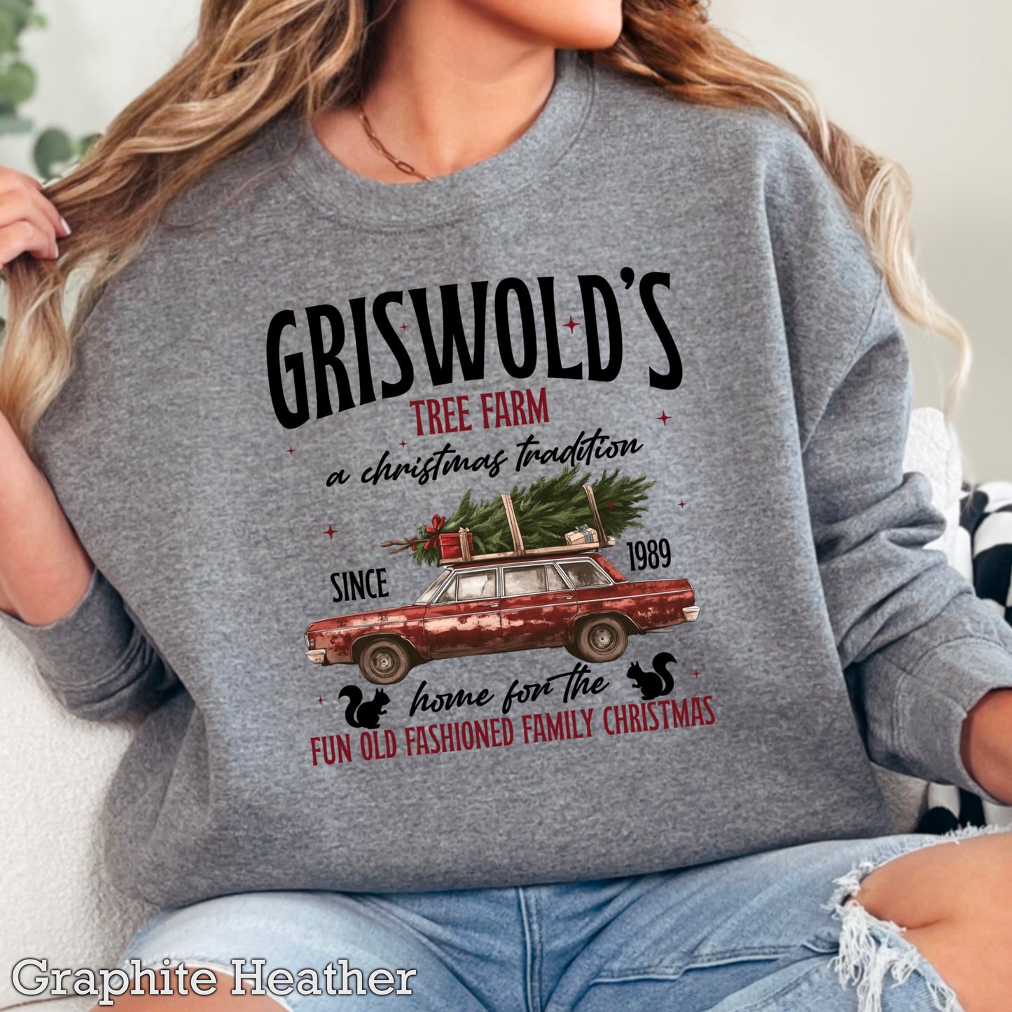 Griswold Christmas Tree Farm Crewneck Sweatshirt WS Ends 10/6