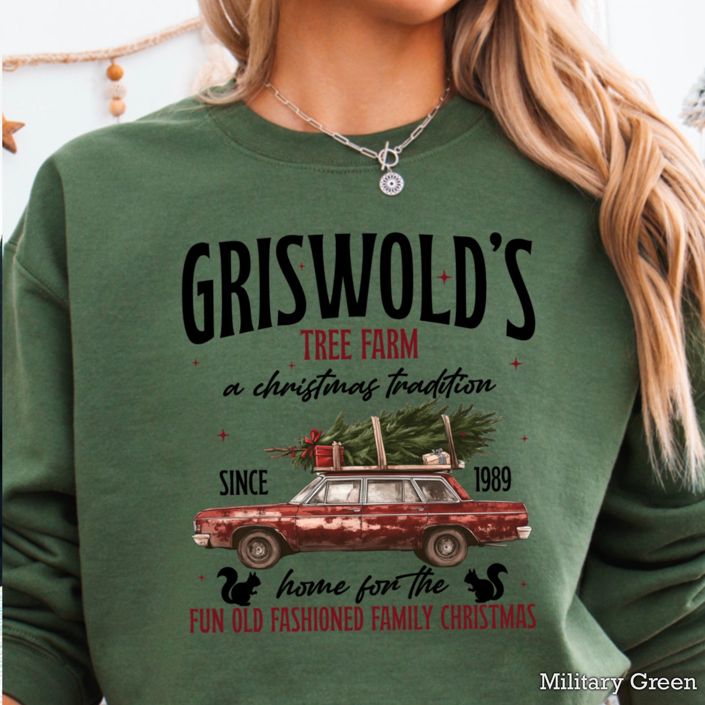 Griswold Christmas Tree Farm Crewneck Sweatshirt WS Ends 10/6