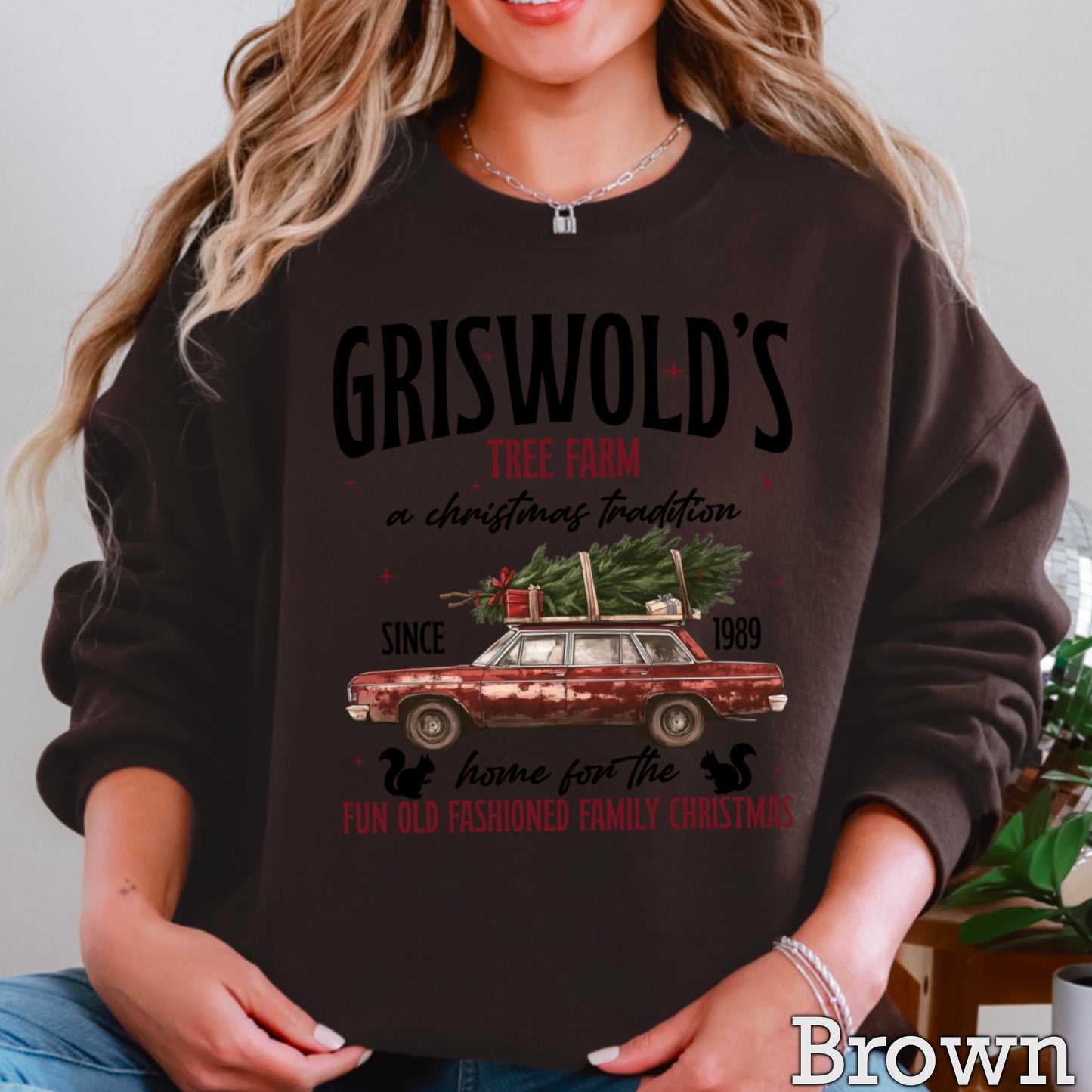 Griswold Christmas Tree Farm Crewneck Sweatshirt WS Ends 10/6
