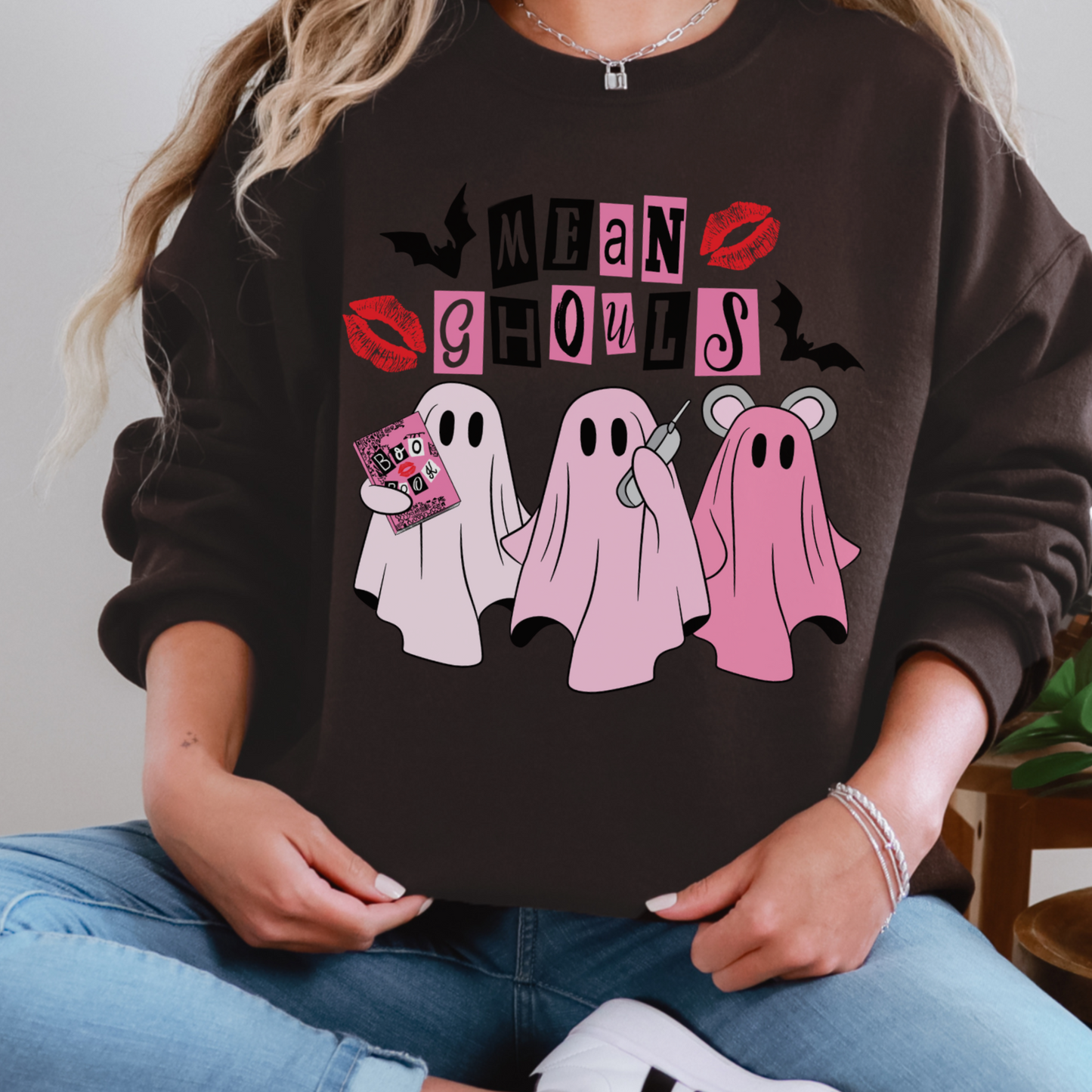 Halloween Mean Ghouls Crewneck Sweatshirt